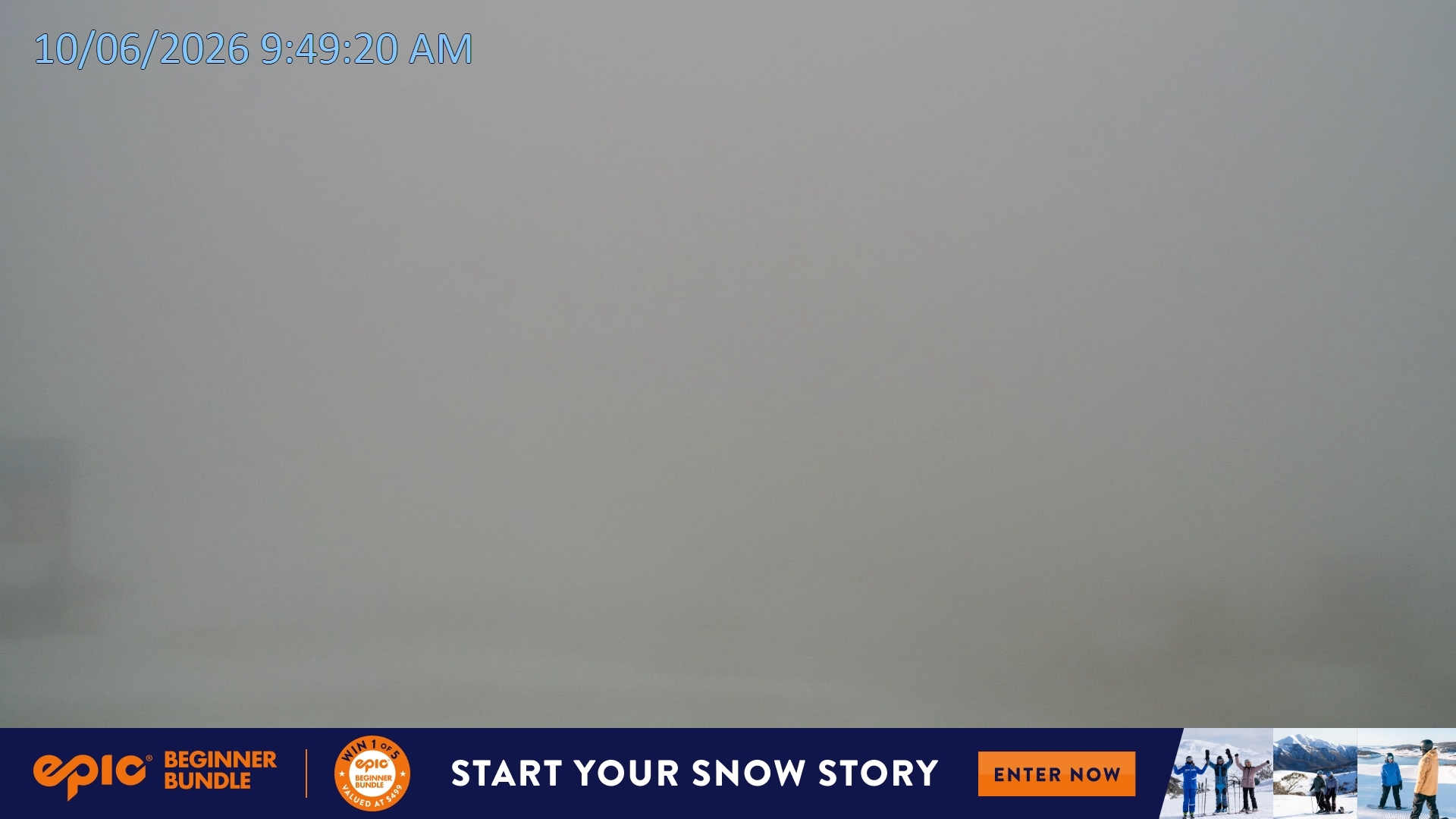 Falls Creek Mouse Trap snow cam captured at 9 June 2026, 11:53 pm