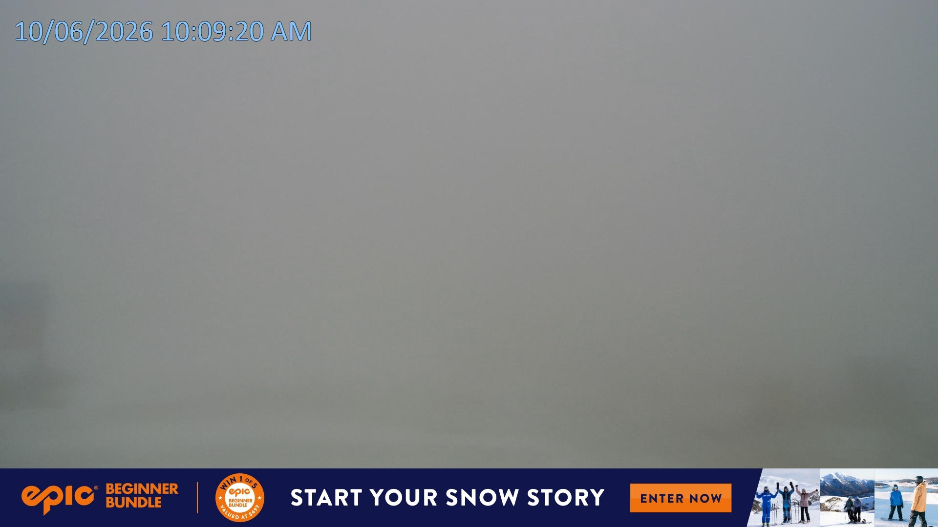 Falls Creek Mouse Trap snow cam captured at 10 June 2026, 12:11 am