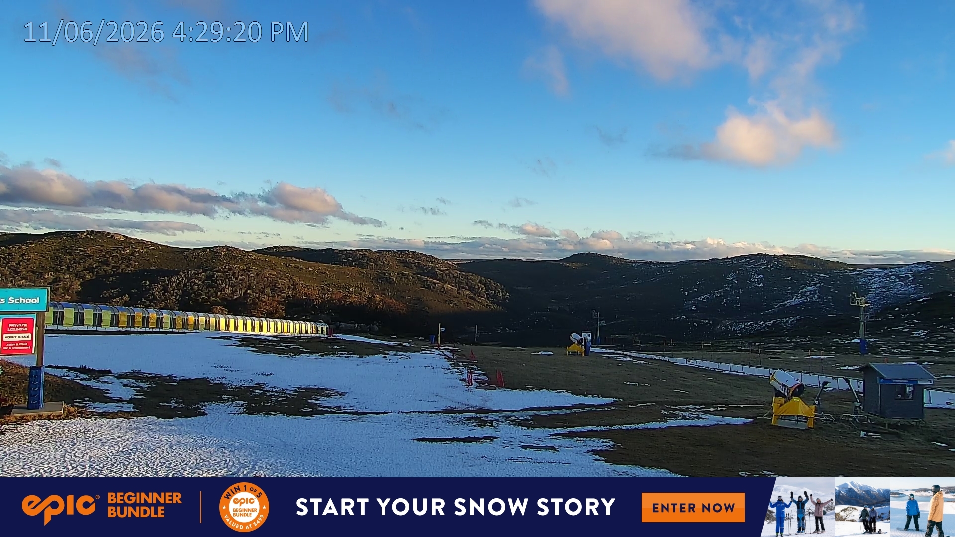 Falls Creek Mouse Trap snow cam captured at 11 June 2026, 6:32 am