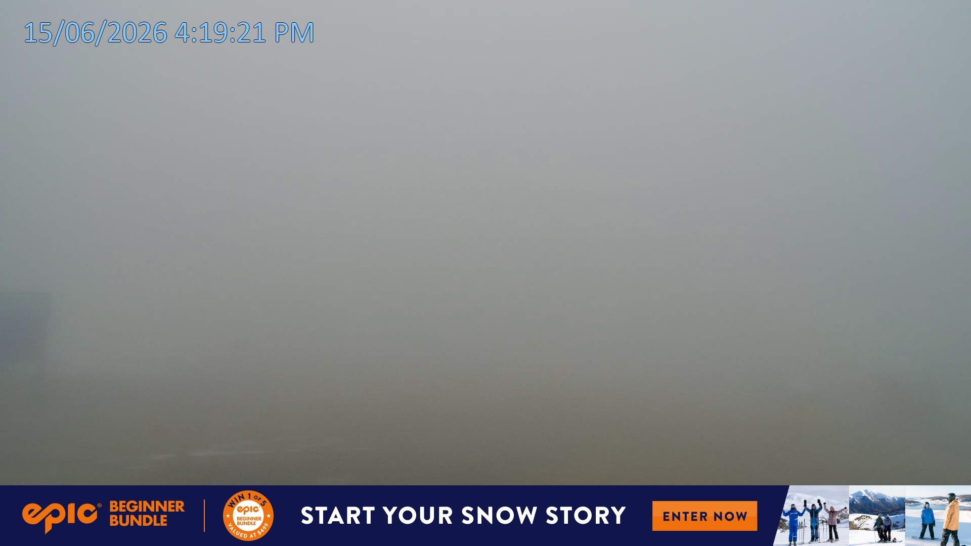 Falls Creek Mouse Trap snow cam captured at 15 June 2026, 6:24 am