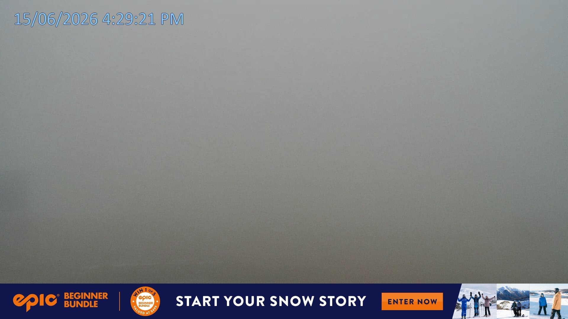 Falls Creek Mouse Trap snow cam captured at 15 June 2026, 6:30 am