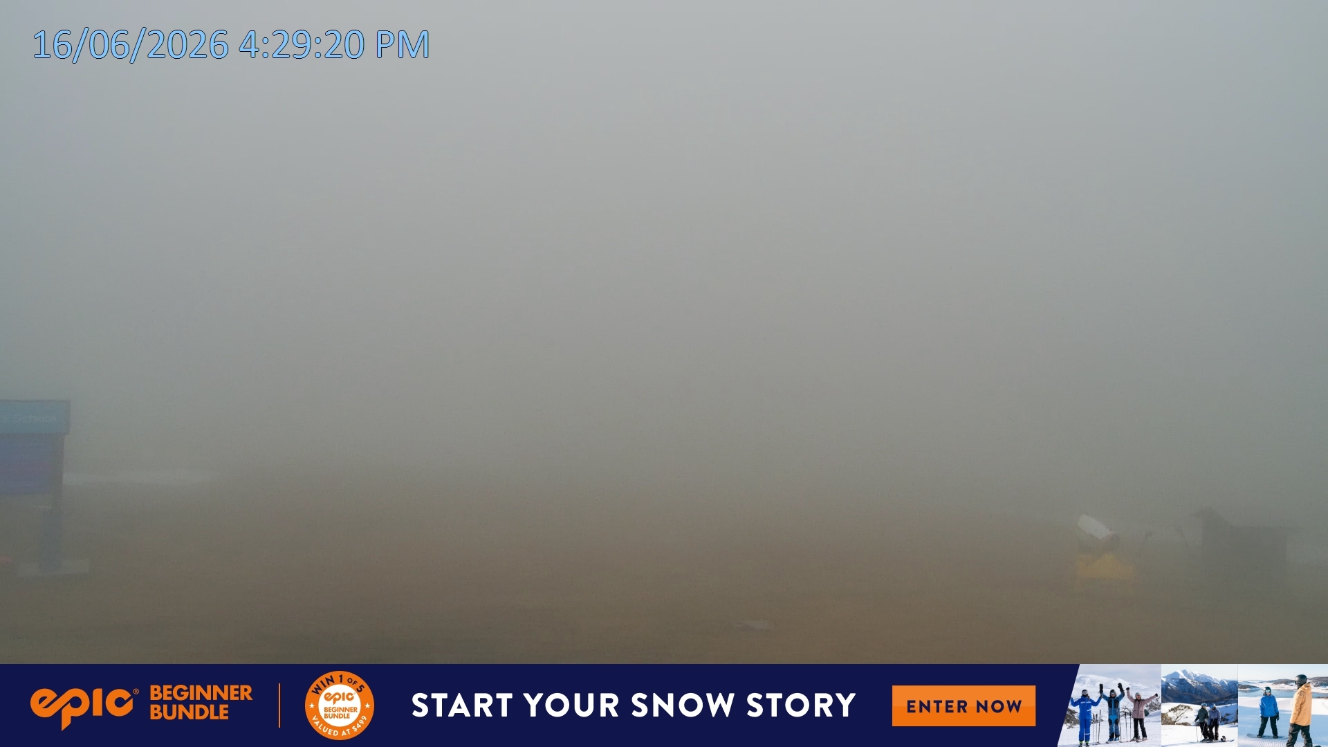 Falls Creek Mouse Trap snow cam captured at 16 June 2026, 6:31 am