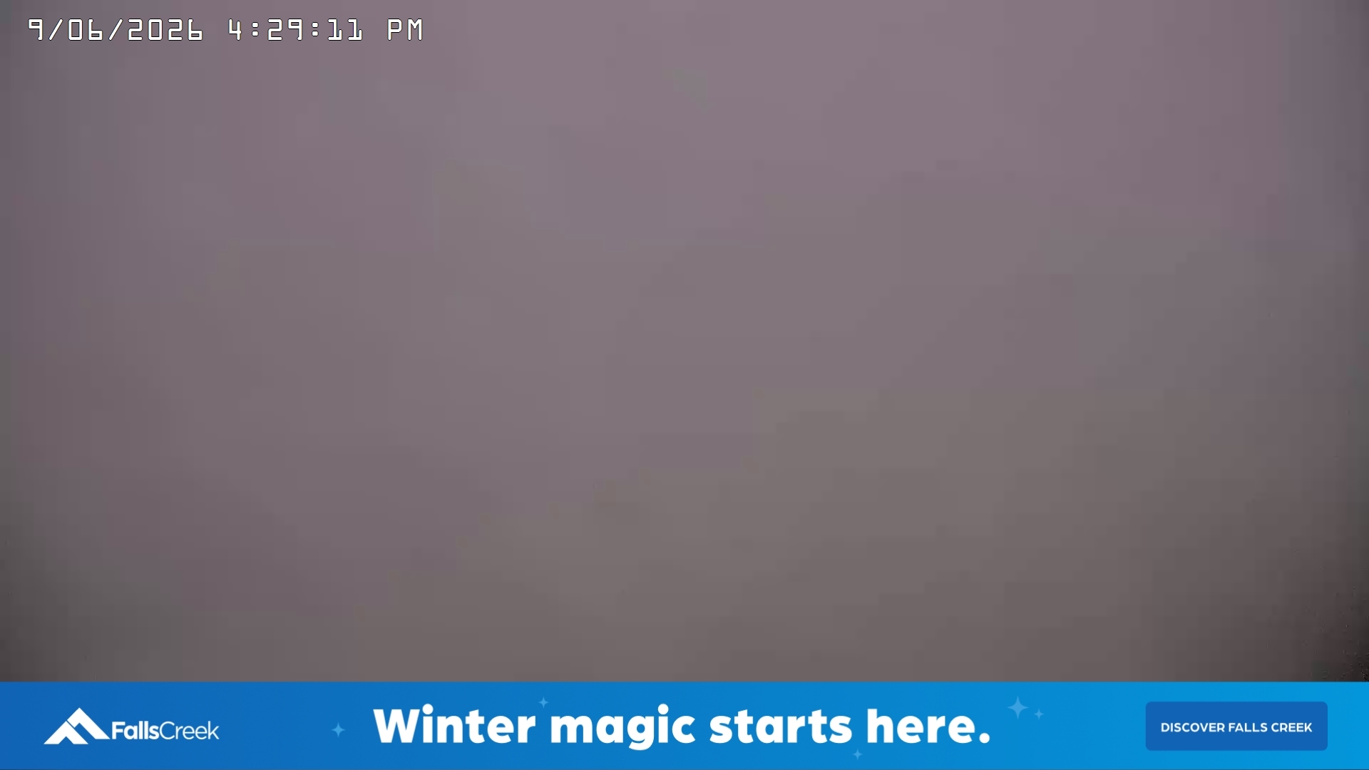 Falls Creek Village snow cam captured at 9 June 2026, 6:31 am