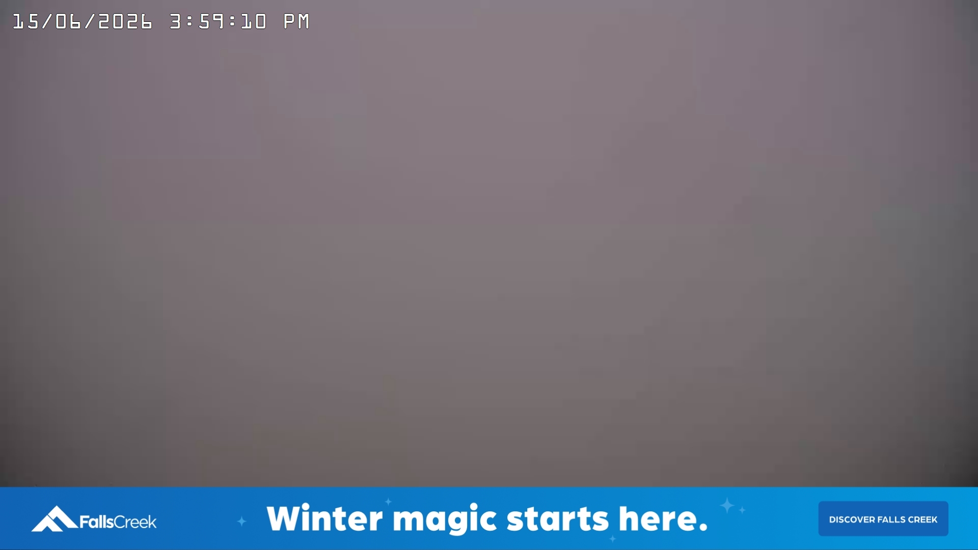 Falls Creek Village snow cam captured at 15 June 2026, 6:05 am