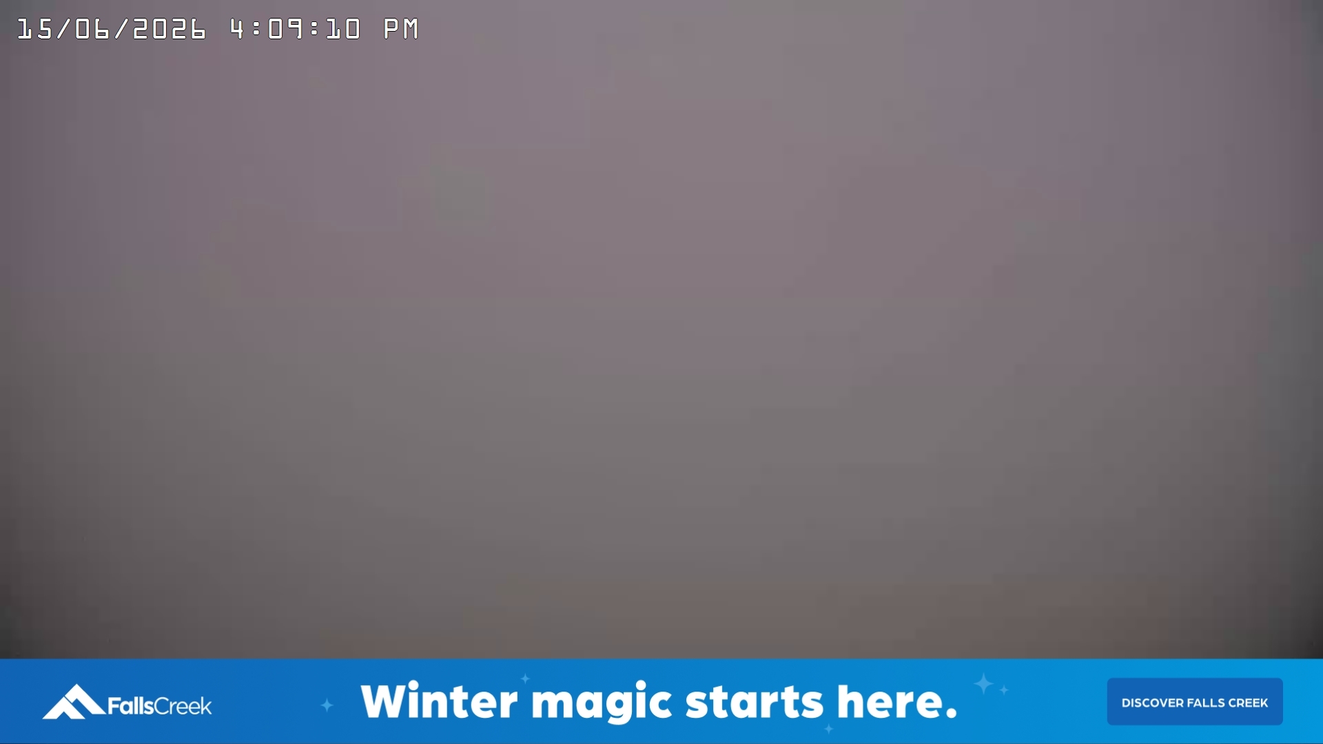 Falls Creek Village snow cam captured at 15 June 2026, 6:11 am