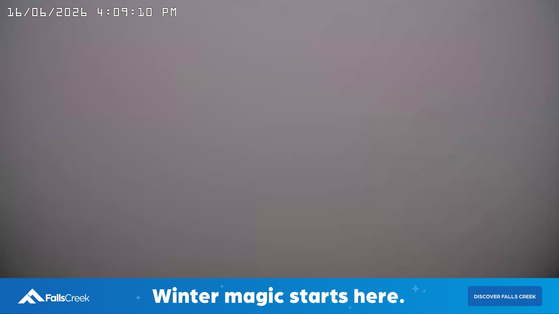 Falls Creek Village snow cam captured at 16 June 2026, 6:10 am