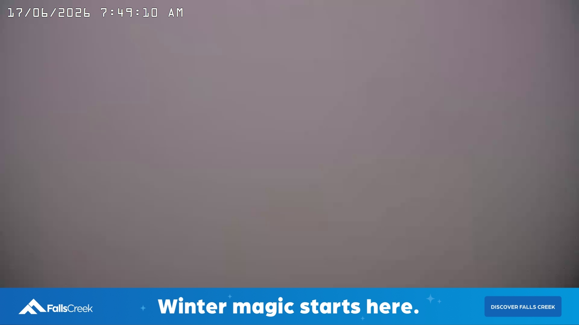 Falls Creek Village snow cam captured at 16 June 2026, 9:52 pm