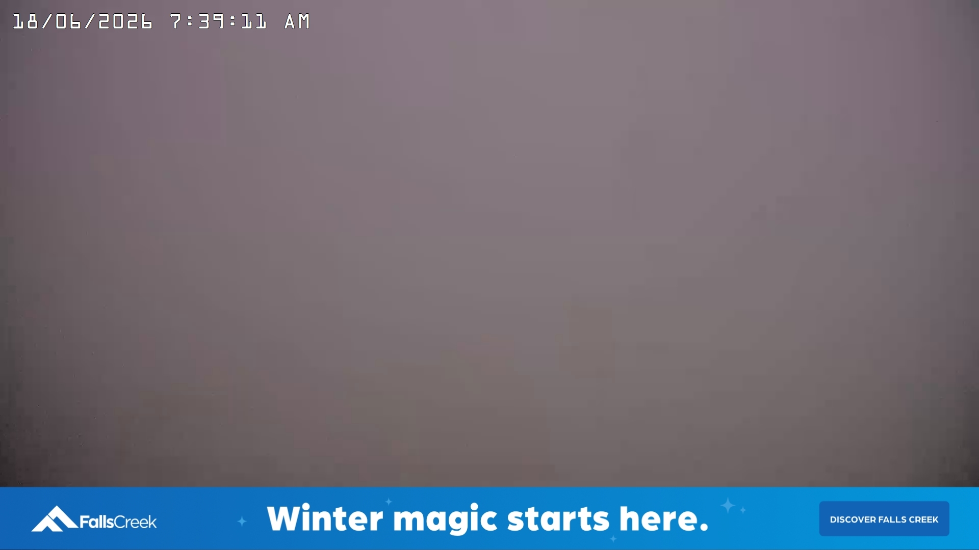 Falls Creek Village snow cam captured at 17 June 2026, 9:41 pm