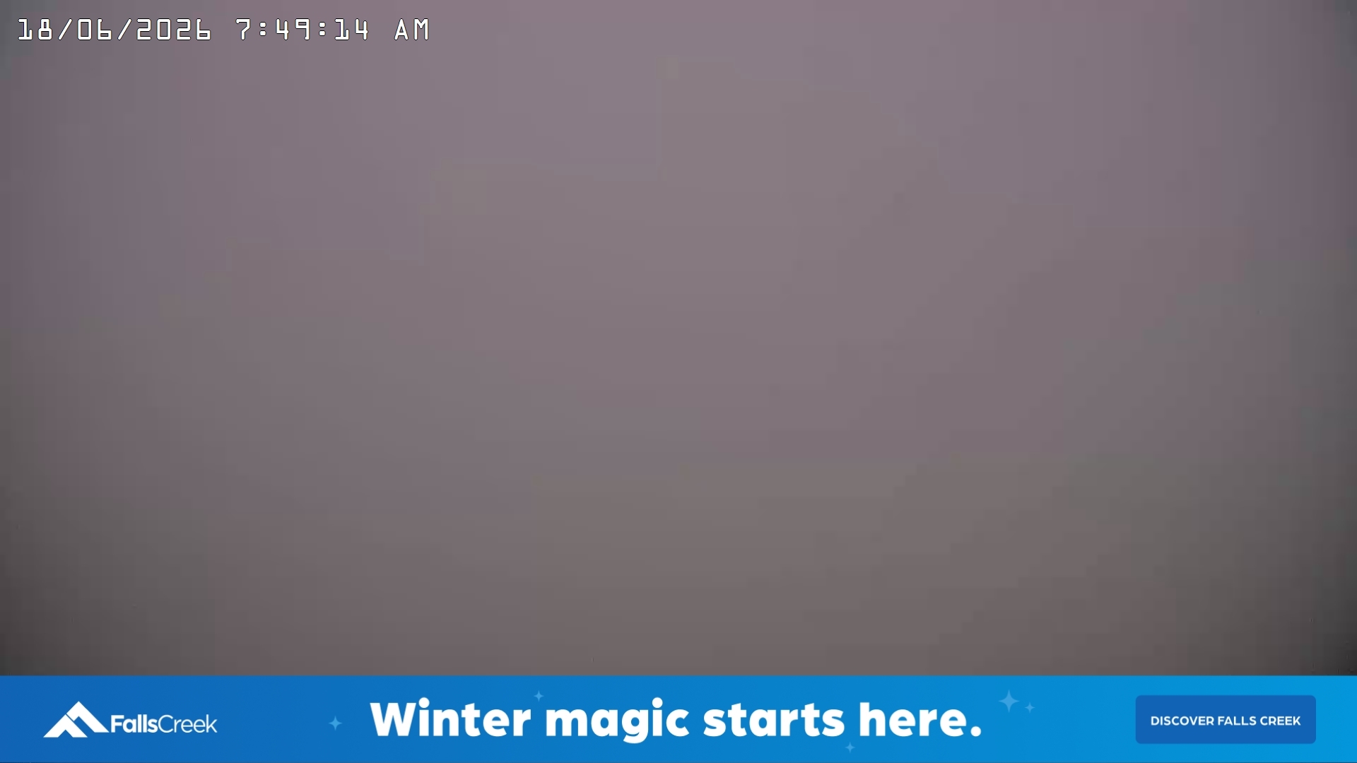 Falls Creek Village snow cam captured at 17 June 2026, 9:53 pm