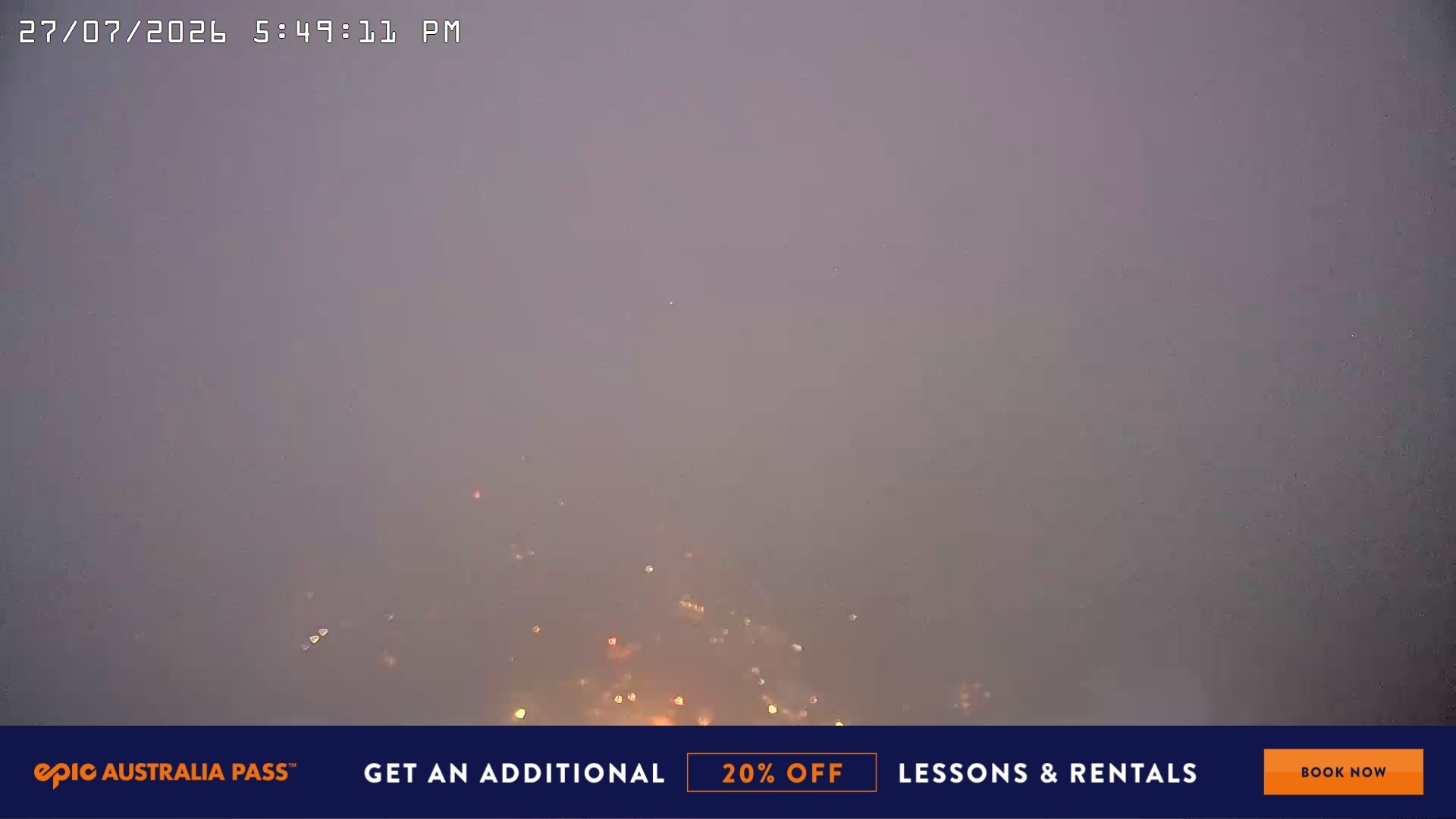 Falls Creek Village View snow cam captured at 27 July 2026 at 5:53 pm AEST