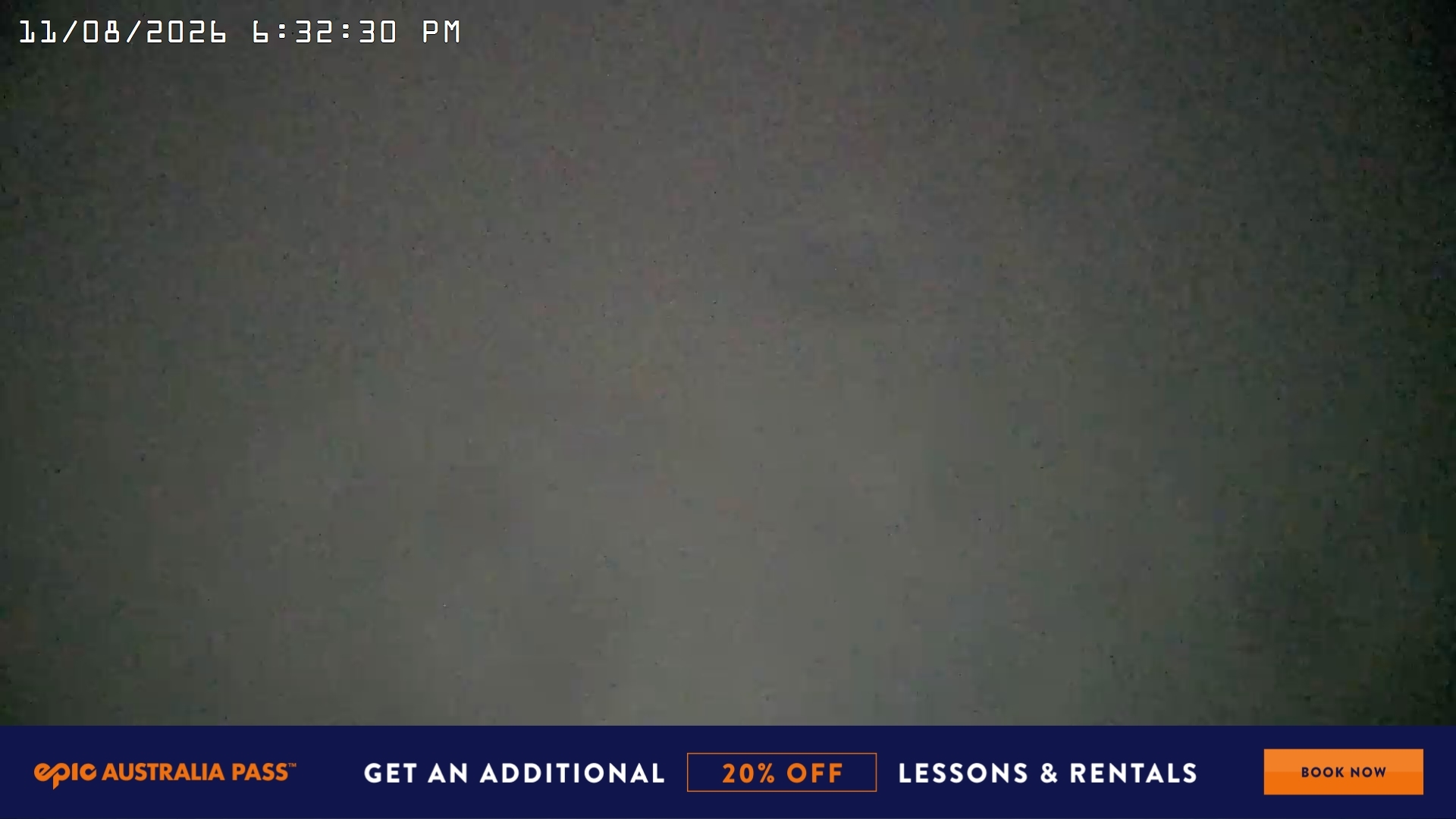 Falls Creek Village View snow cam captured at 11 August 2026 at 6:48 pm AEST
