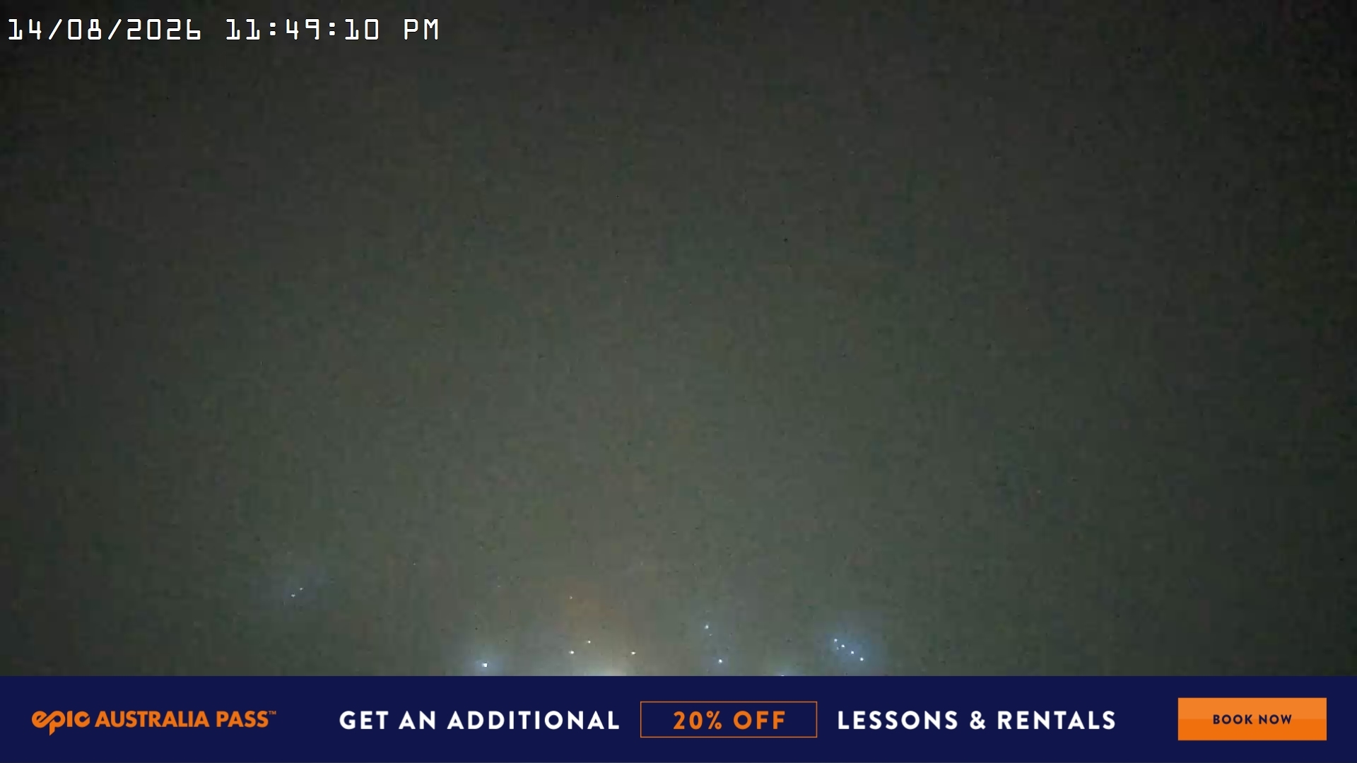 Falls Creek Village View snow cam captured at 14 August 2026 at 11:55 pm AEST