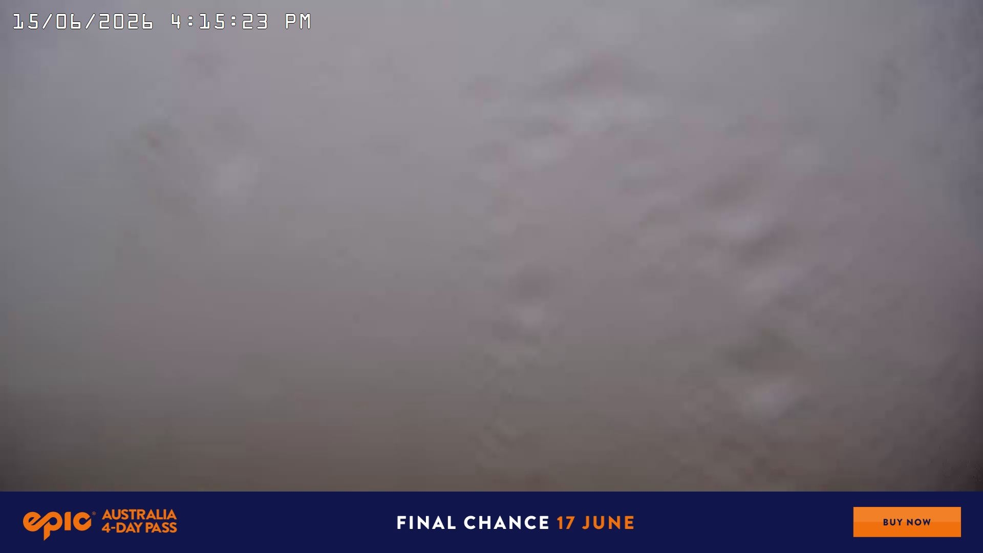 Falls Creek Cloud 9 snow cam captured at 15 June 2026, 6:21 am