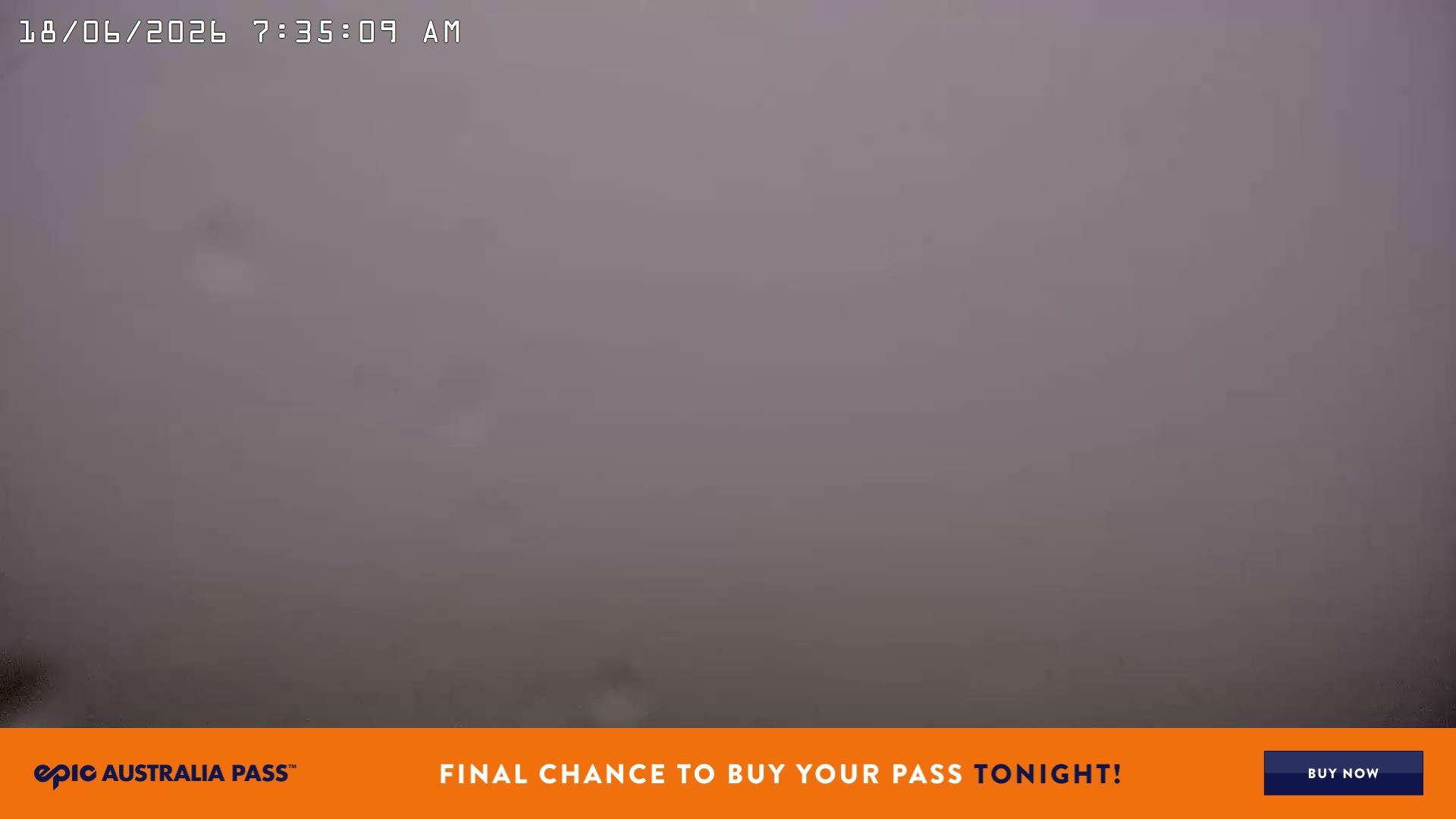 Falls Creek Cloud 9 snow cam captured at 17 June 2026, 9:44 pm