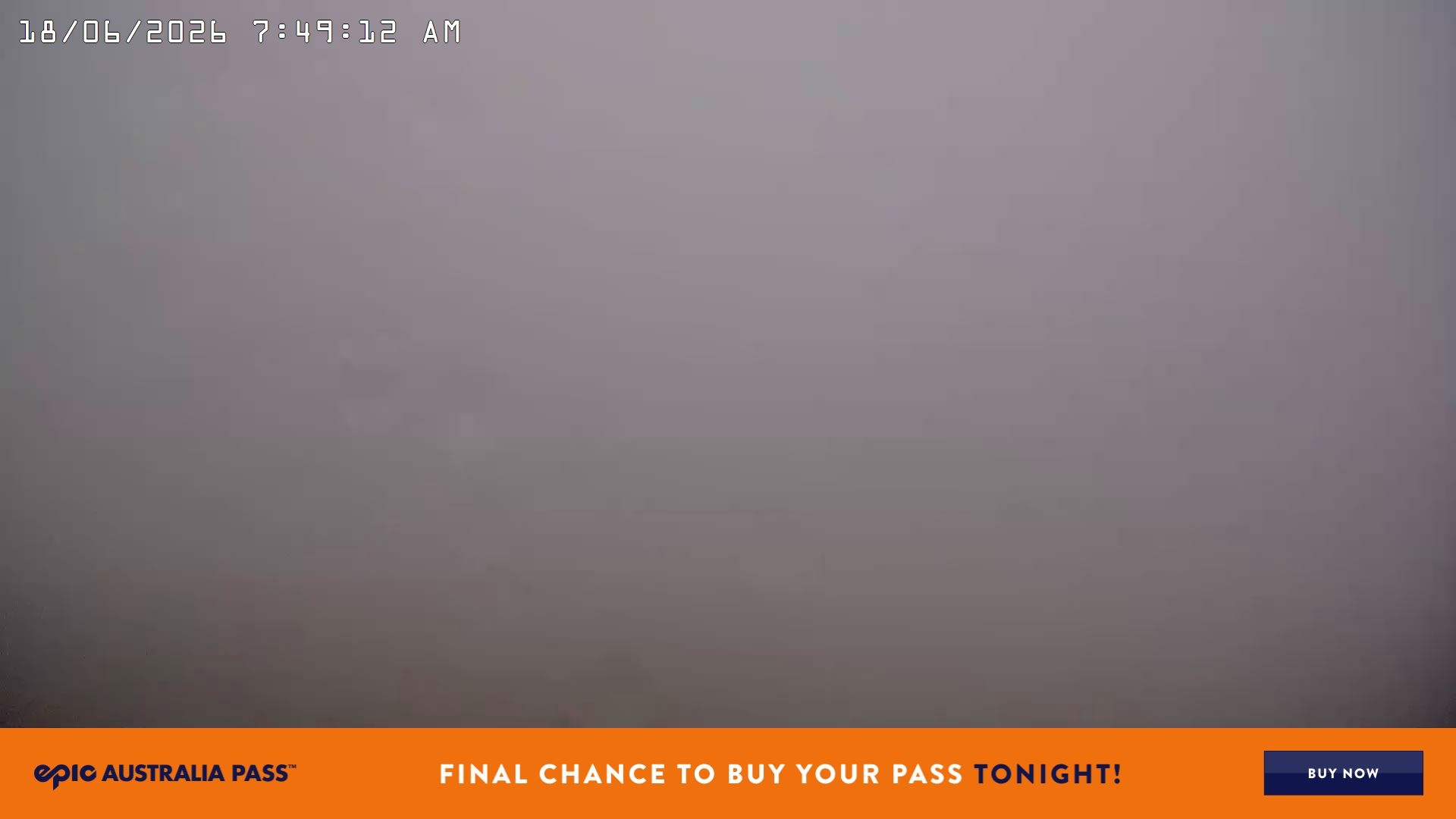 Falls Creek Cloud 9 snow cam captured at 17 June 2026, 9:50 pm
