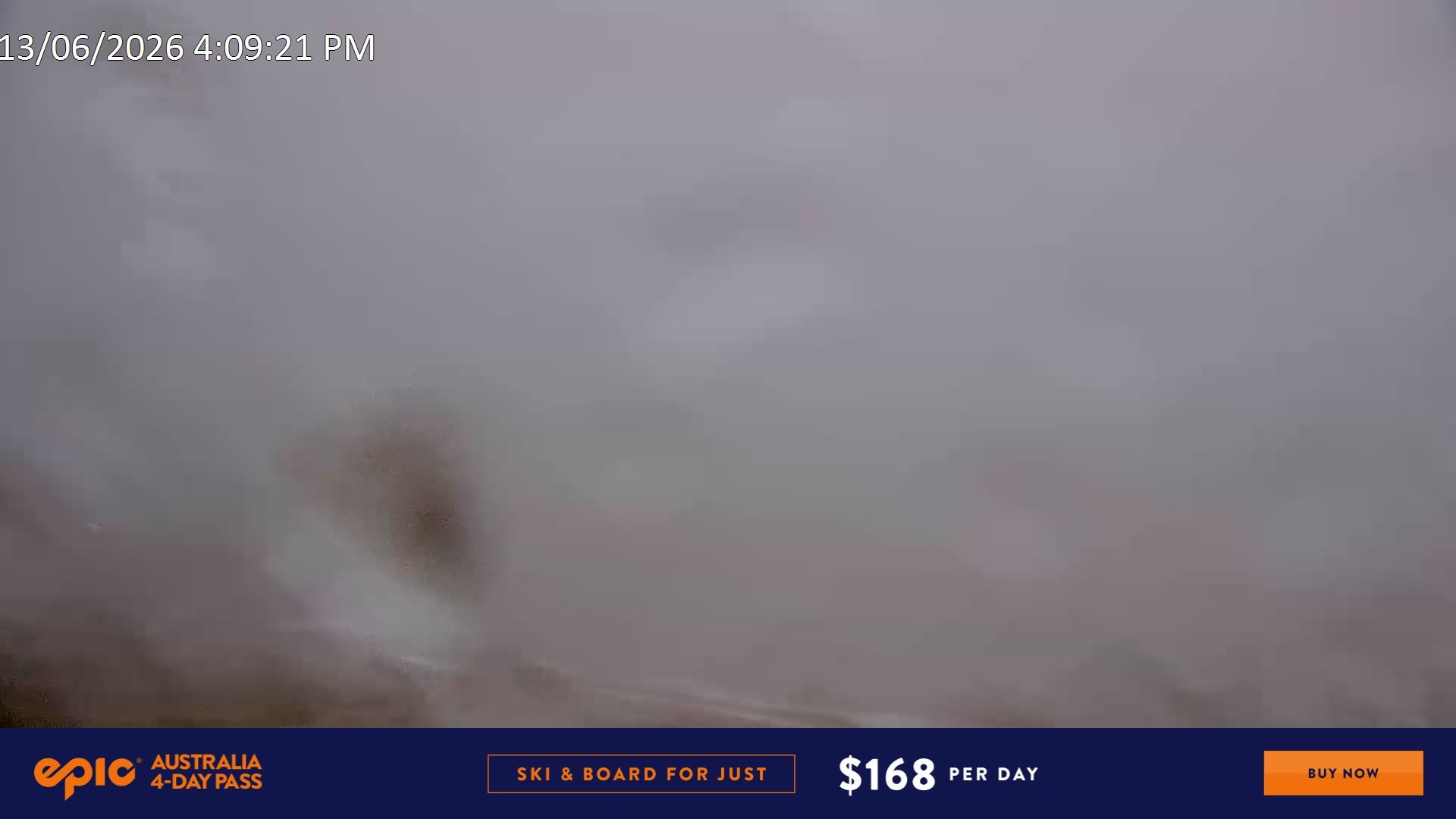 Falls Creek Scotts snow cam captured at 13 June 2026, 6:14 am
