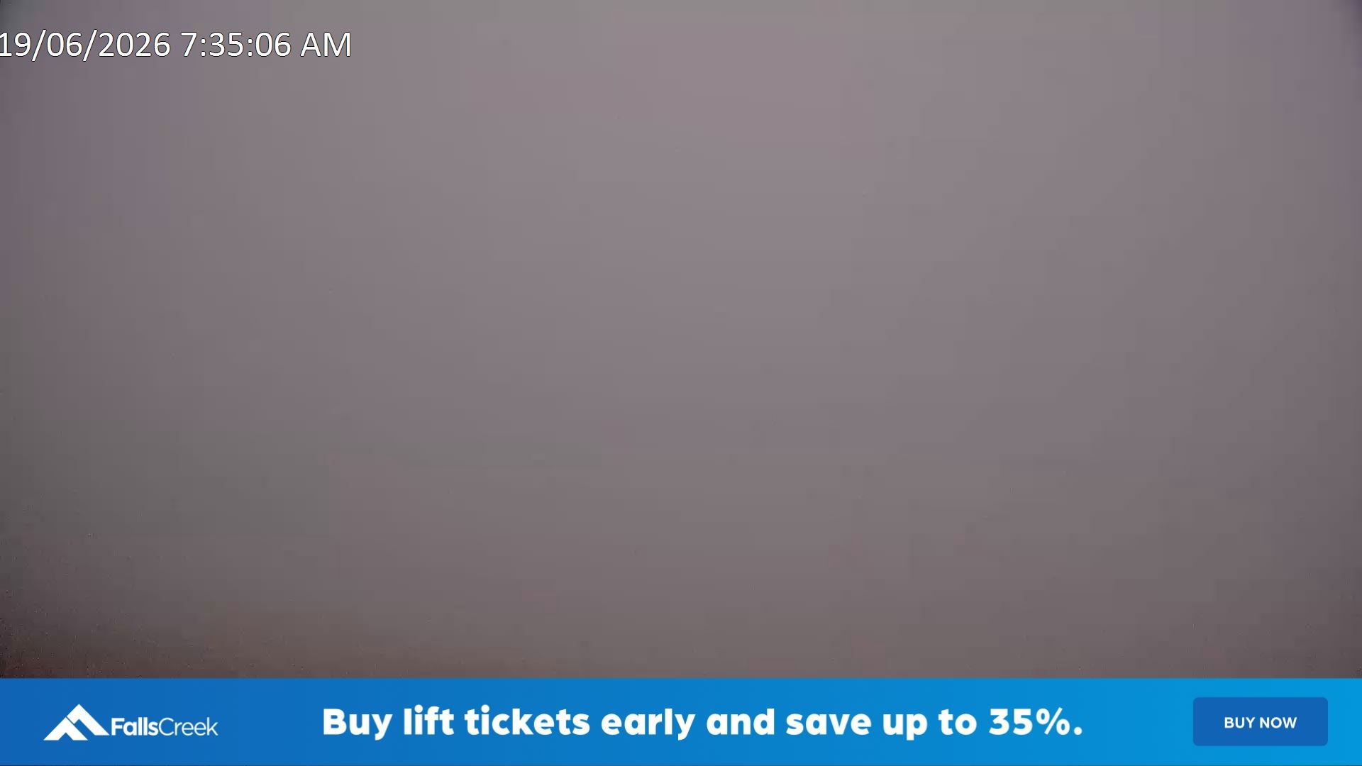 Falls Creek Scotts snow cam captured at 18 June 2026, 9:42 pm