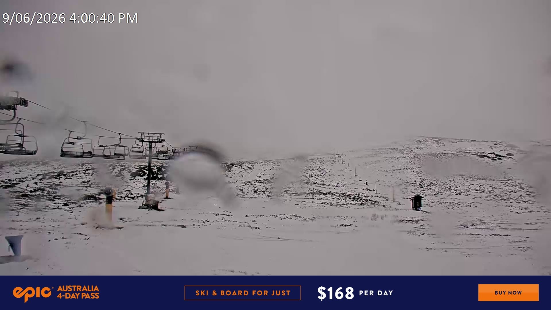 Falls Creek Ruined Castle snow cam captured at 9 June 2026, 6:10 am
