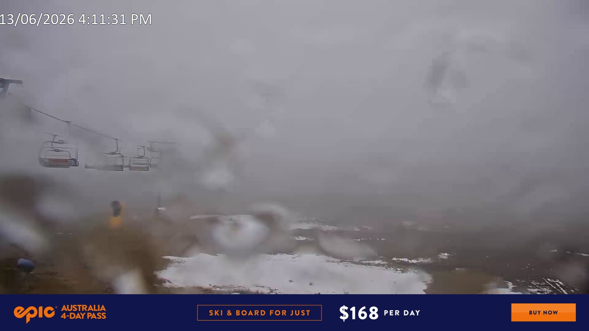 Falls Creek Ruined Castle snow cam captured at 13 June 2026, 6:20 am