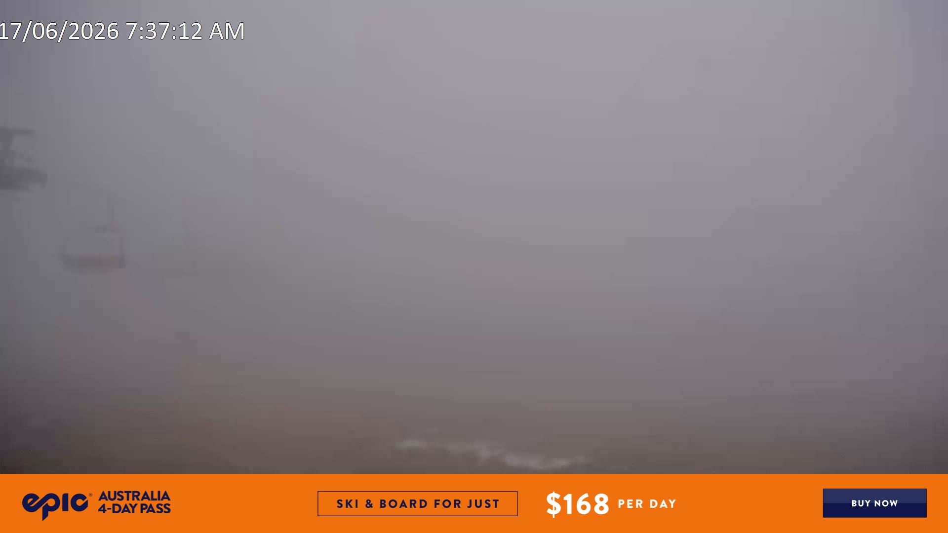 Falls Creek Ruined Castle snow cam captured at 16 June 2026, 9:43 pm