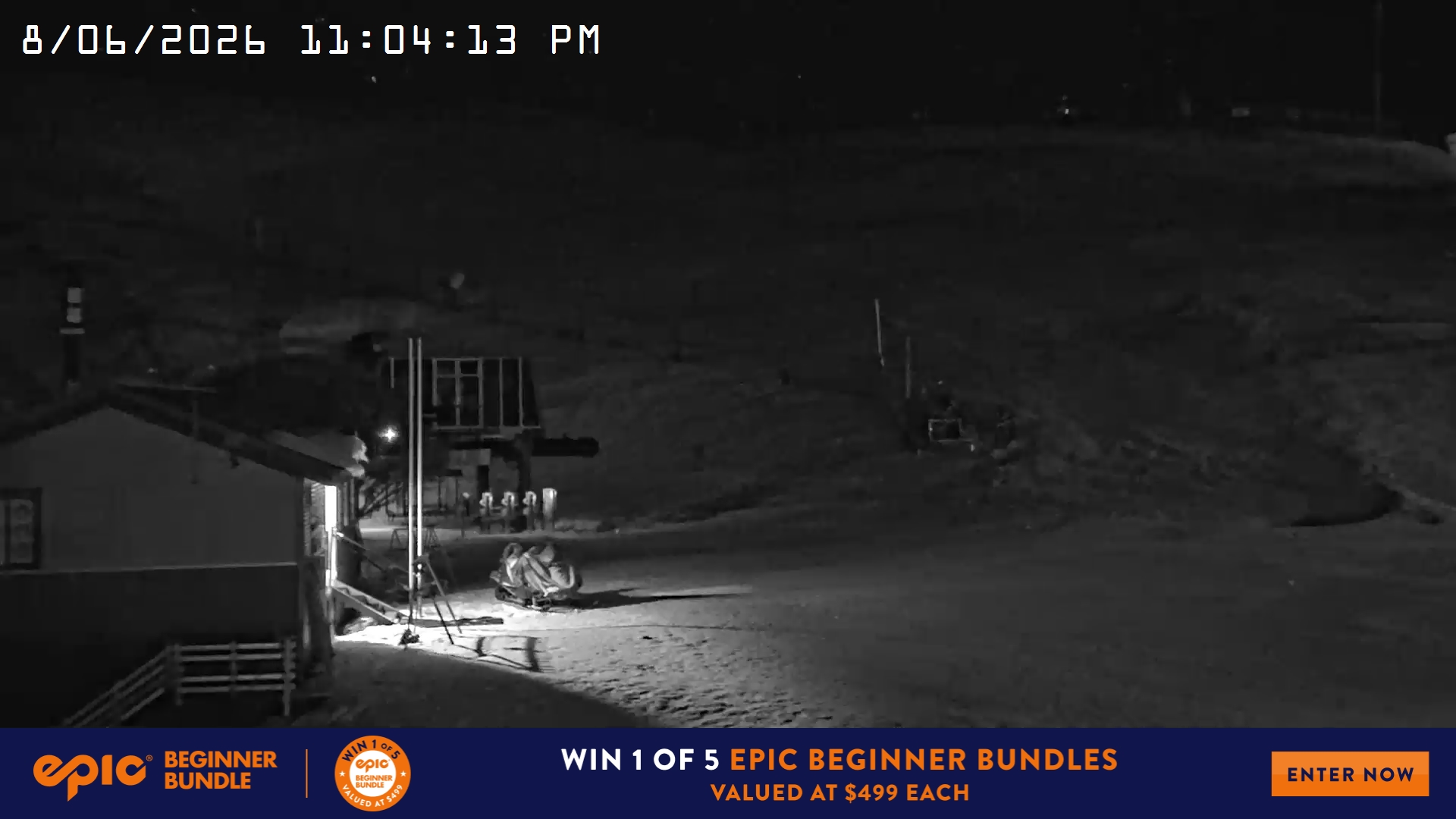 Mt Hotham Summit Trainer snow cam captured at 8 June 2026, 1:05 pm