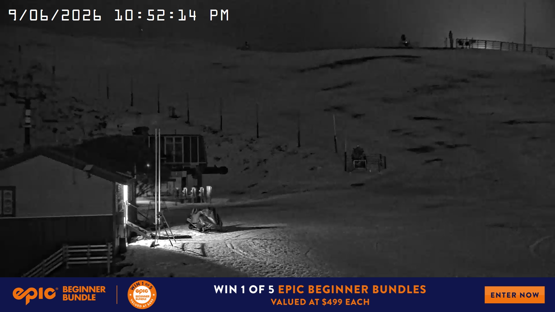 Mt Hotham Summit Trainer snow cam captured at 9 June 2026, 12:53 pm