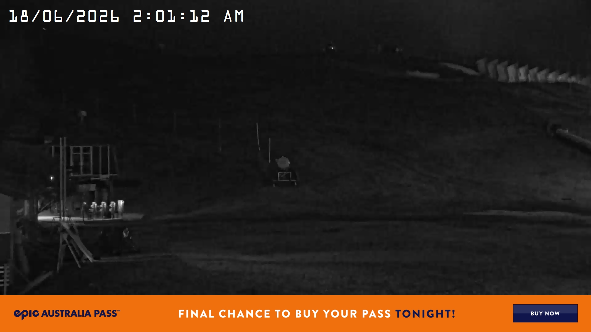 Mt Hotham Summit Trainer snow cam captured at 17 June 2026, 4:01 pm