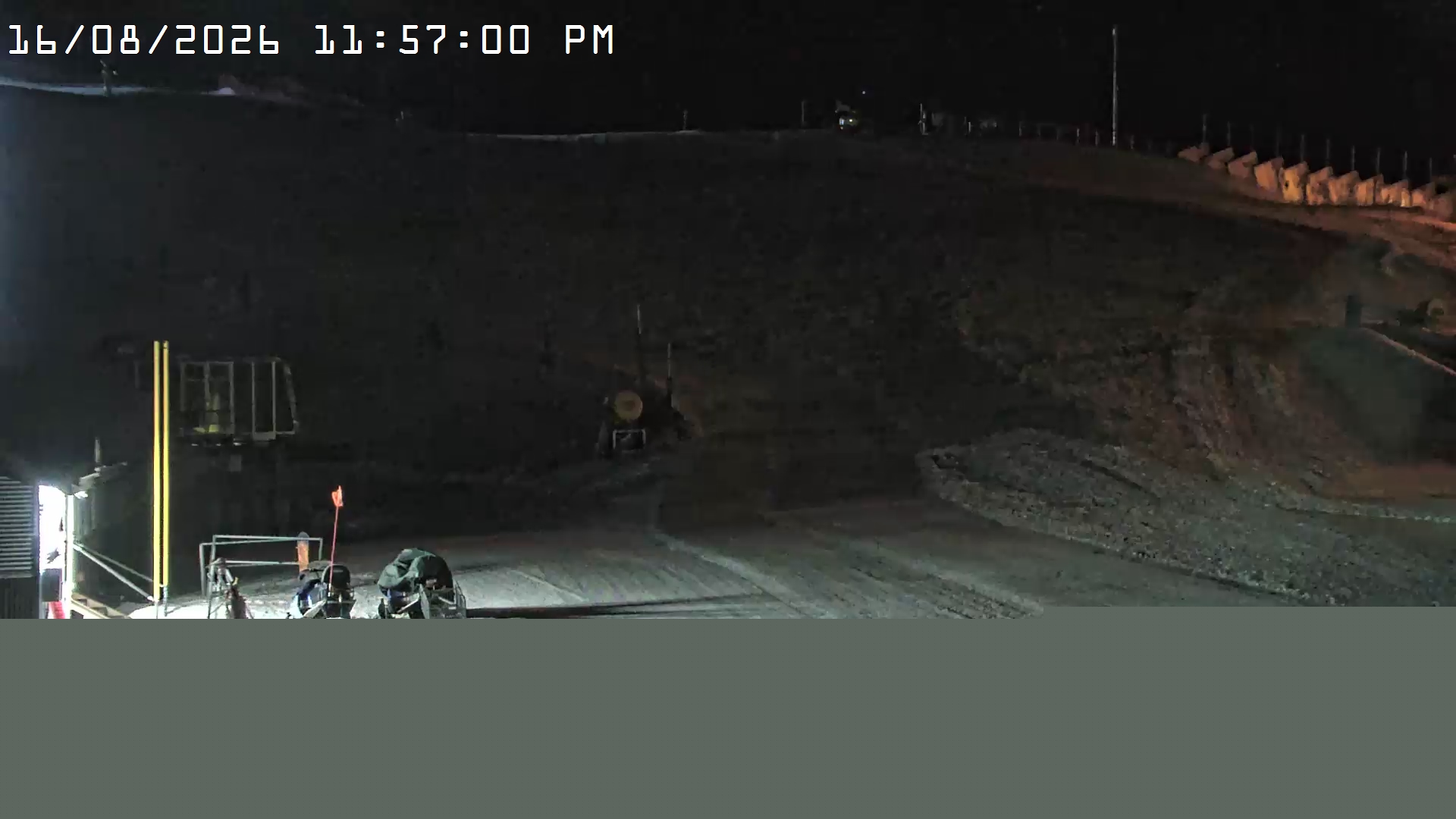 Mt Hotham Summit Trainer snow cam captured at 16 August 2026 at 11:57 pm AEST