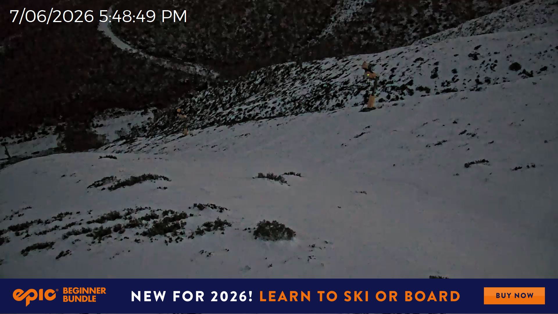 Mt Hotham Upper Imagine snow cam captured at 7 June 2026, 1:05 pm