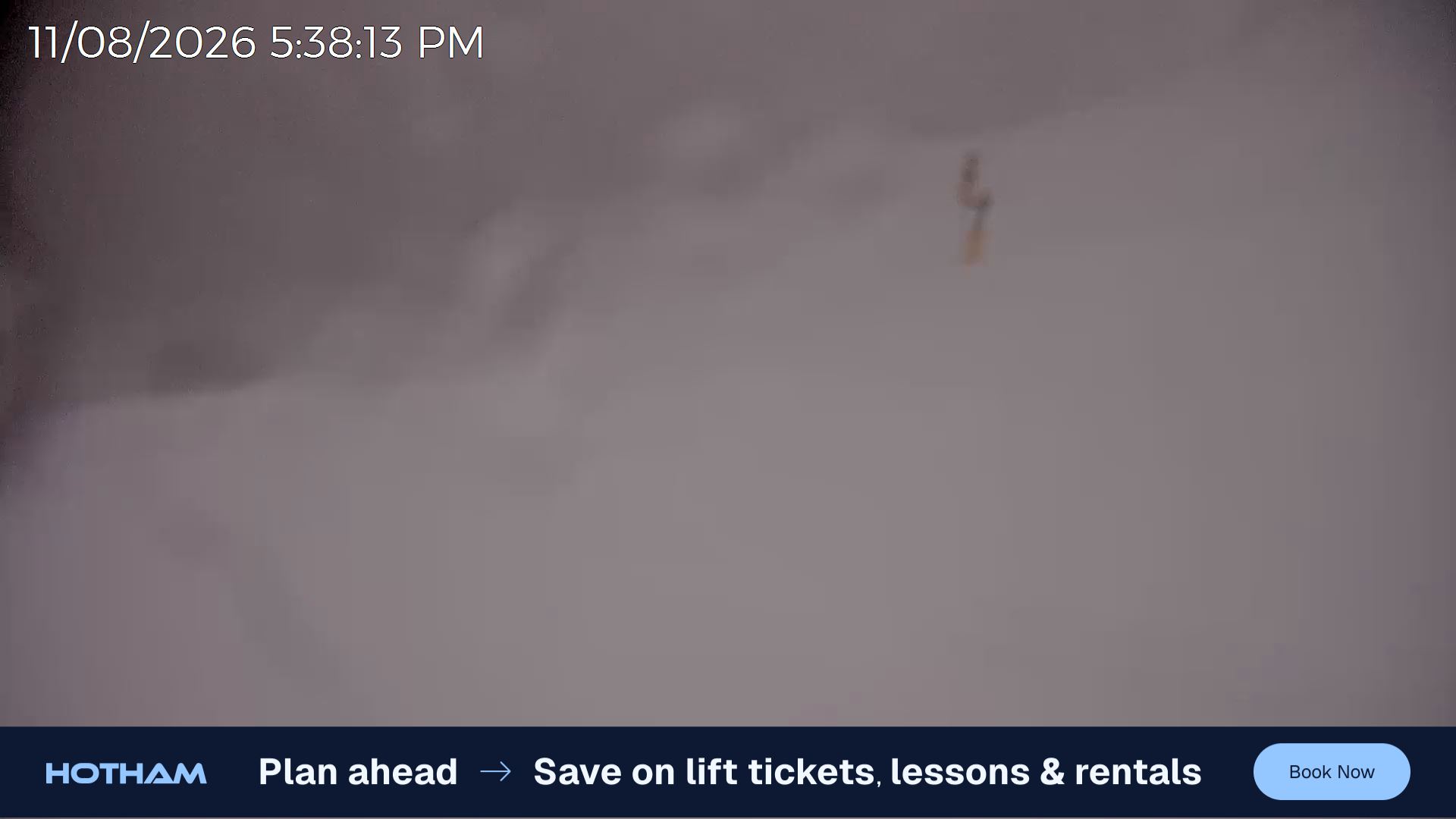 Mt Hotham Upper Imagine snow cam captured at 11 August 2026 at 5:39 pm AEST