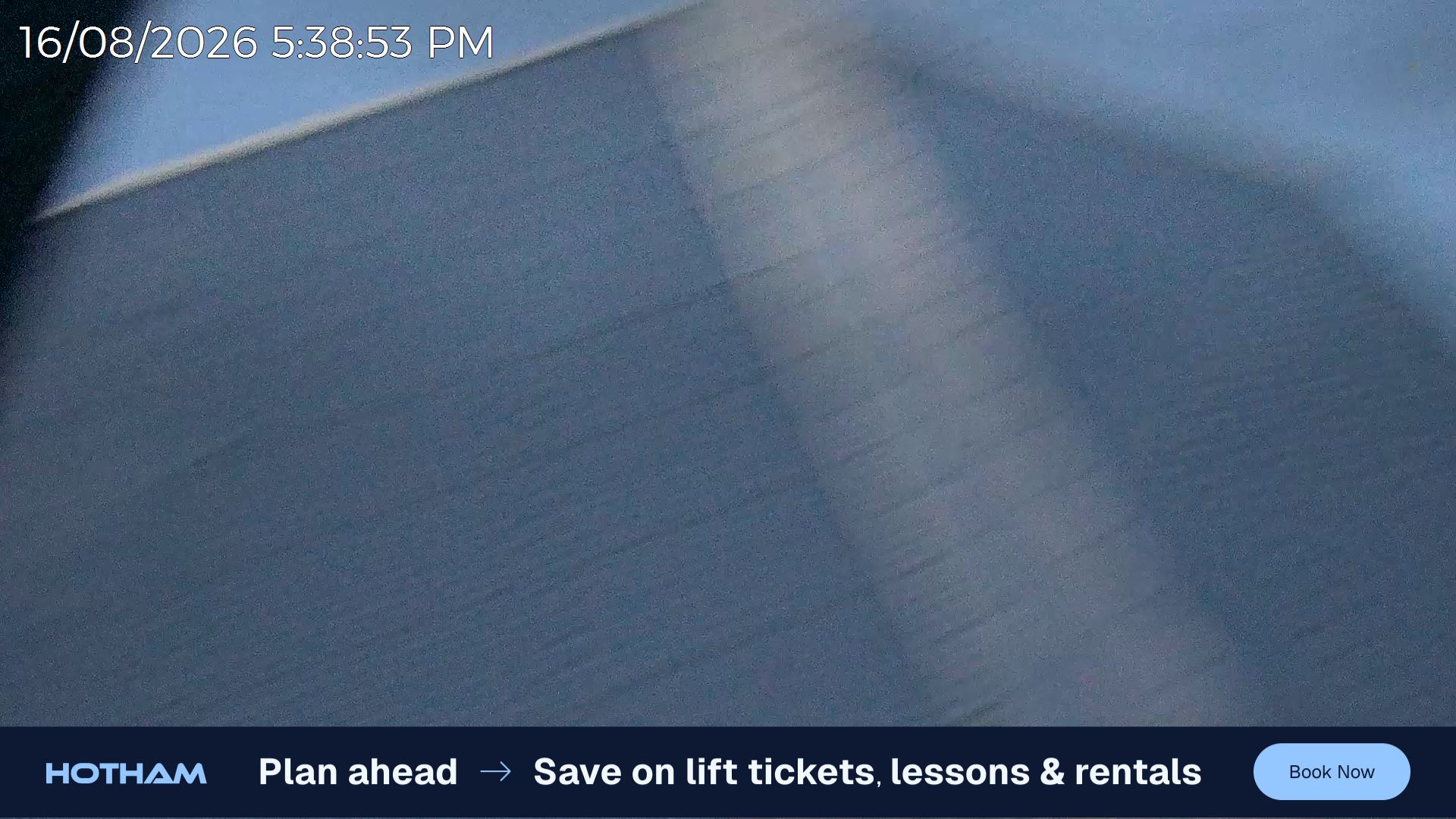 Mt Hotham Upper Imagine snow cam captured at 16 August 2026 at 5:47 pm AEST