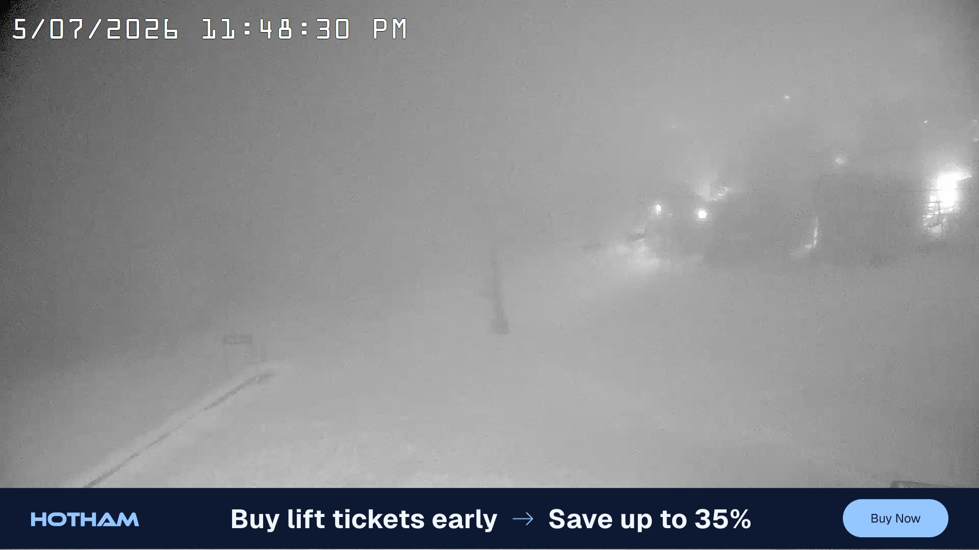 Mt Hotham Hotham Heights snow cam captured at 5 July 2026 at 11:55 pm AEST