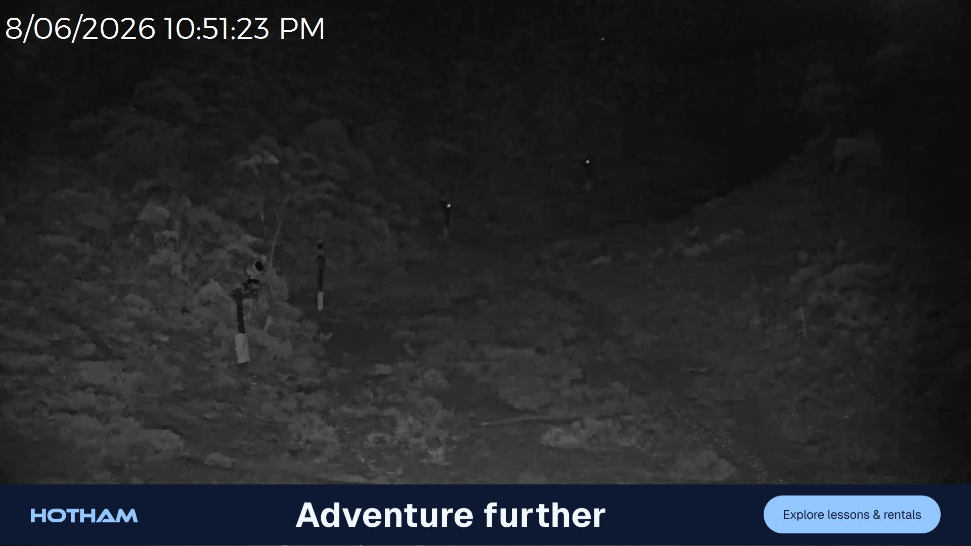 Mt Hotham Slalom Gully snow cam captured at 8 June 2026, 12:52 pm
