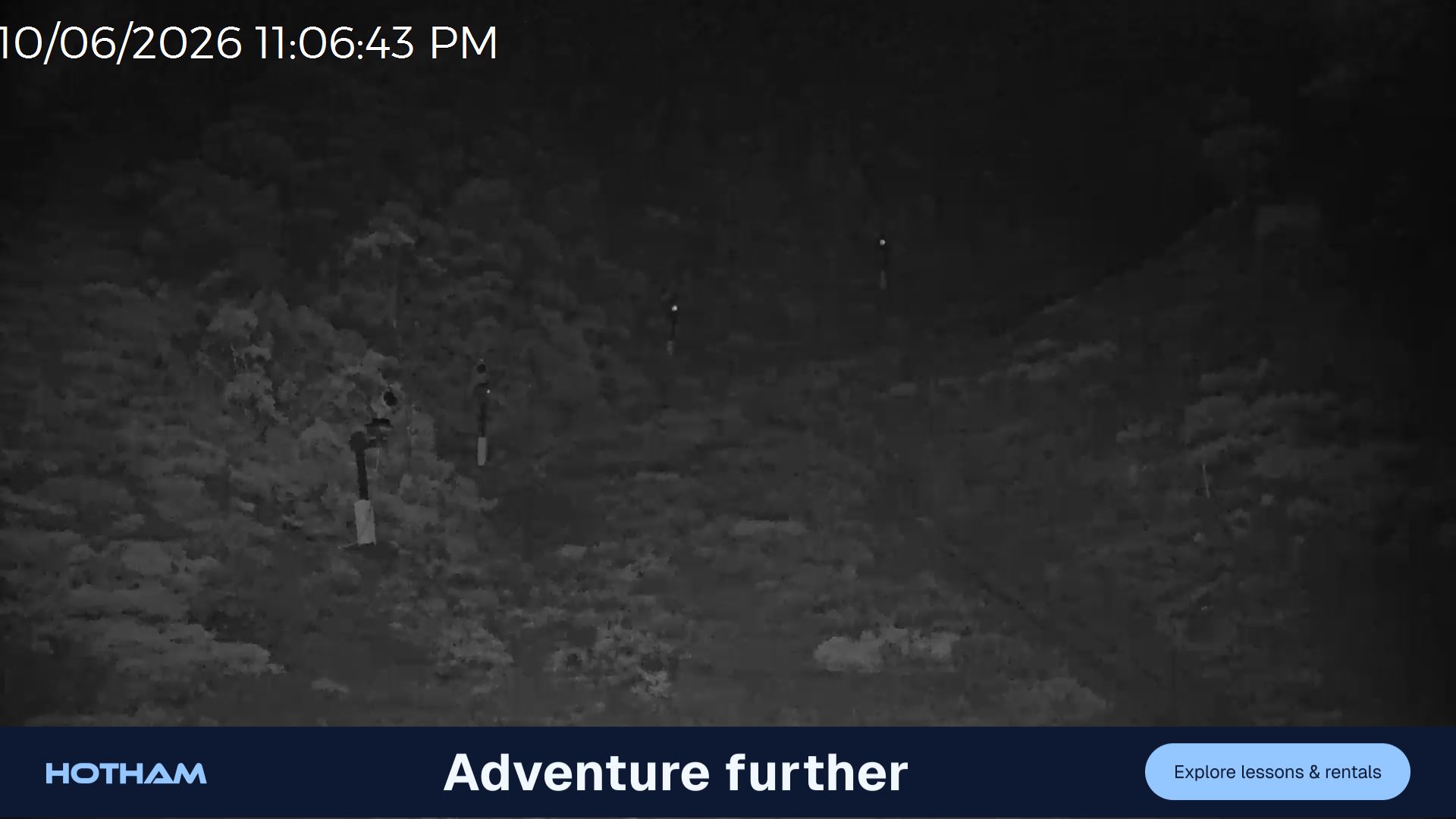 Mt Hotham Slalom Gully snow cam captured at 10 June 2026, 1:08 pm