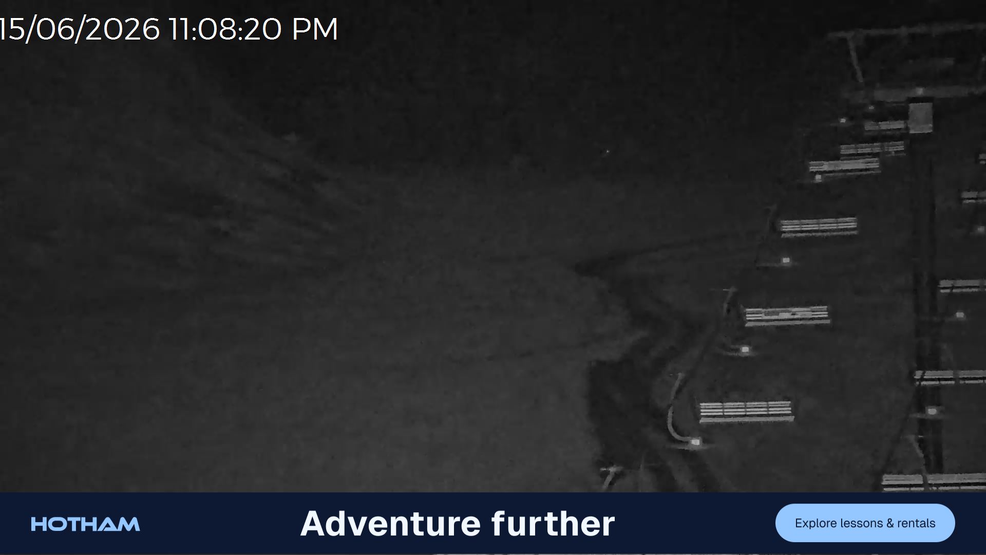Mt Hotham Slalom Gully snow cam captured at 15 June 2026, 1:08 pm