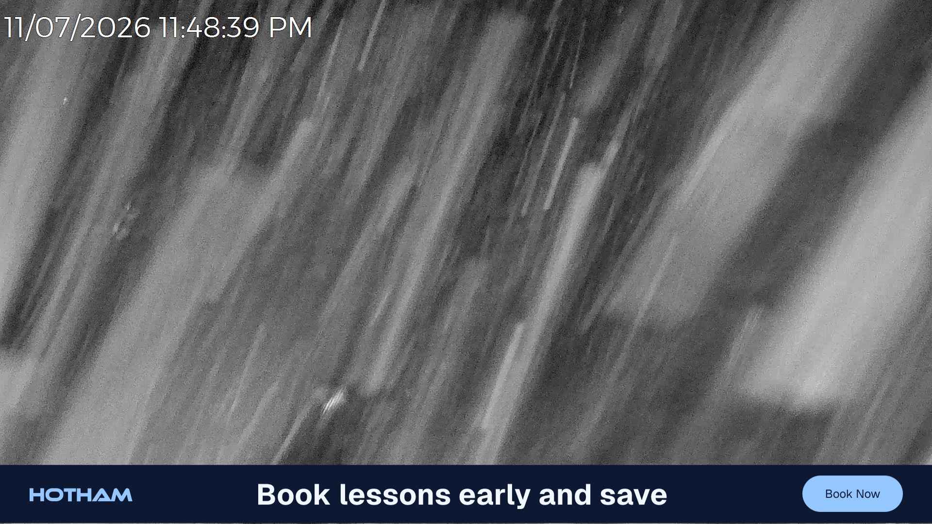 Mt Hotham Slalom Gully snow cam captured at 11 July 2026 at 11:49 pm AEST