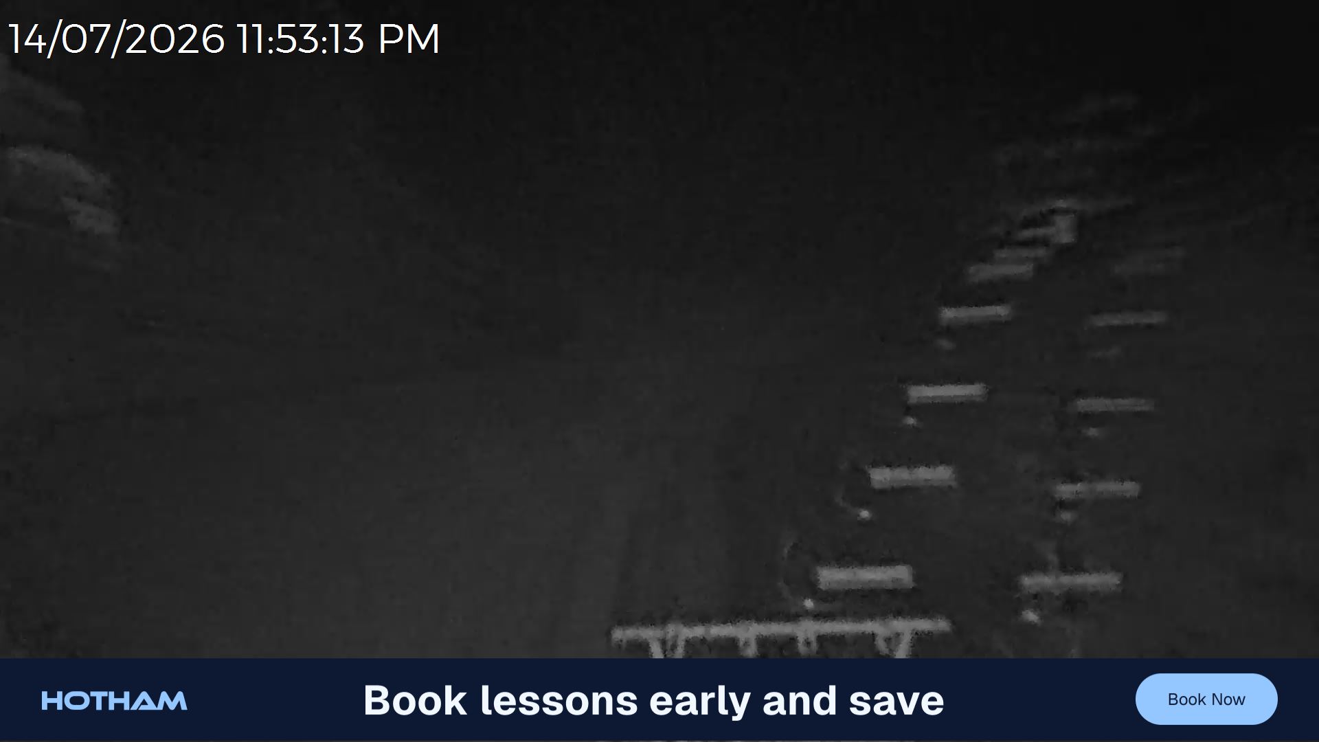 Mt Hotham Slalom Gully snow cam captured at 14 July 2026 at 11:53 pm AEST