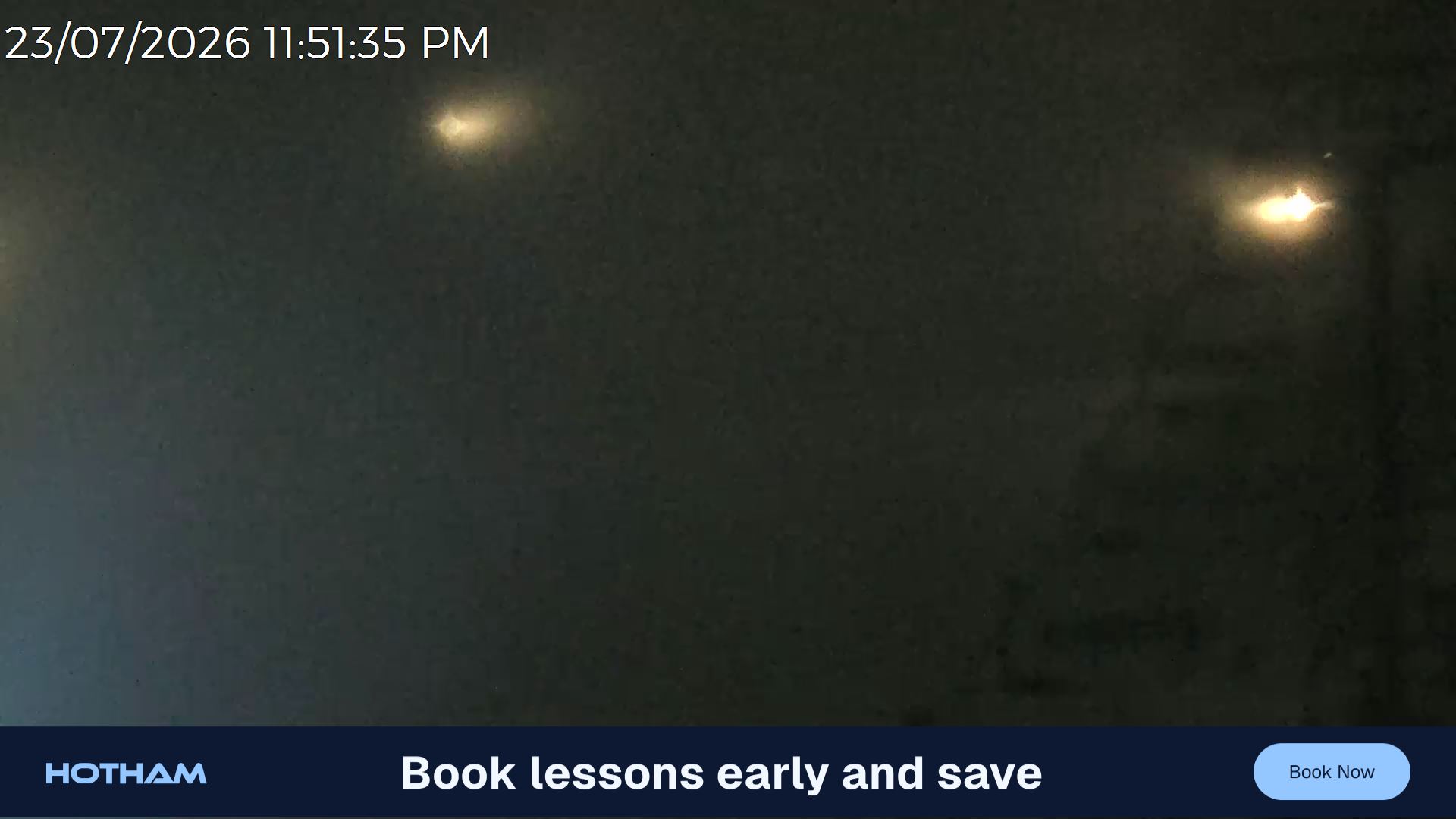 Mt Hotham Slalom Gully snow cam captured at 23 July 2026 at 11:52 pm AEST
