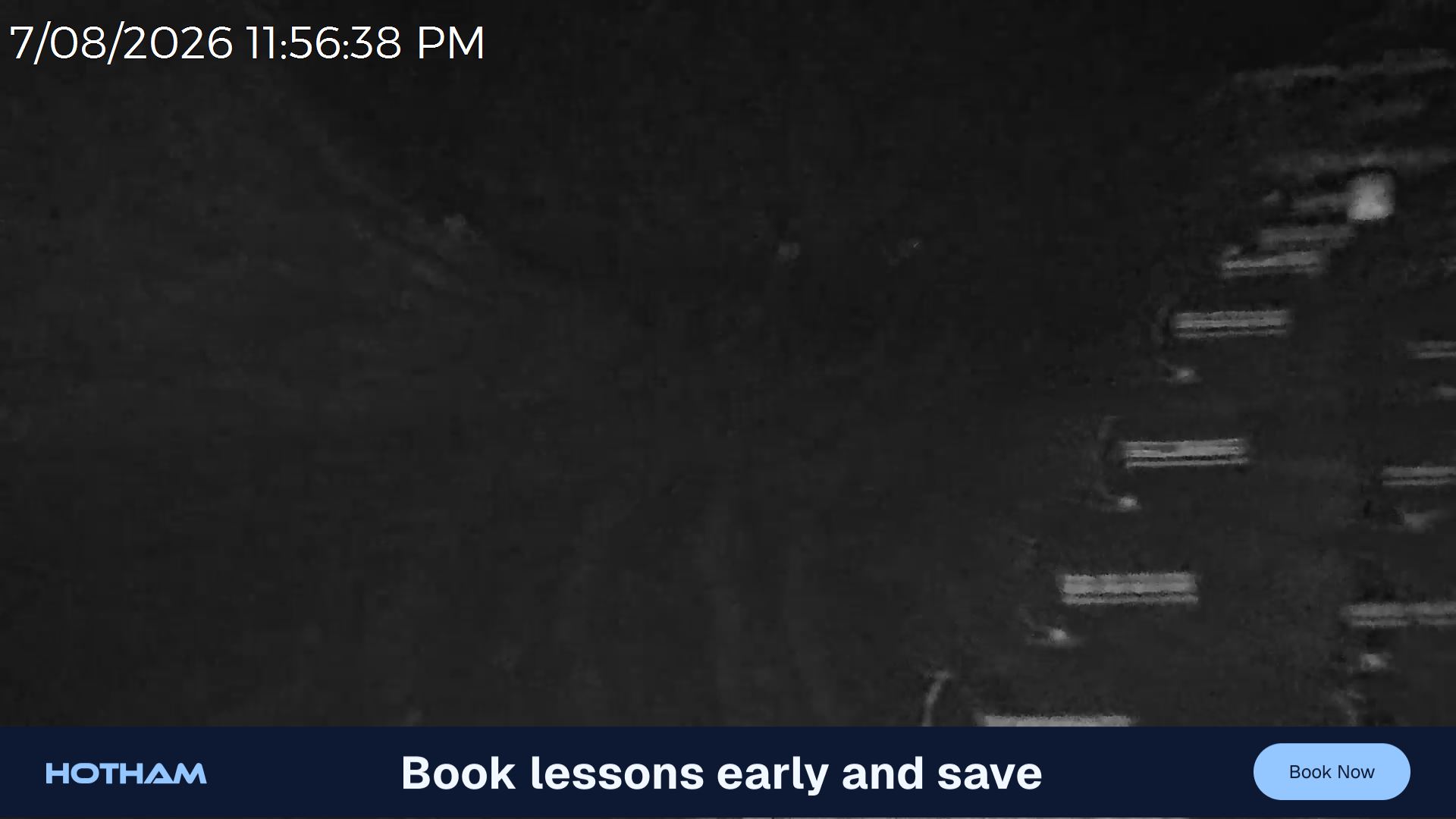 Mt Hotham Slalom Gully snow cam captured at 7 August 2026 at 11:57 pm AEST