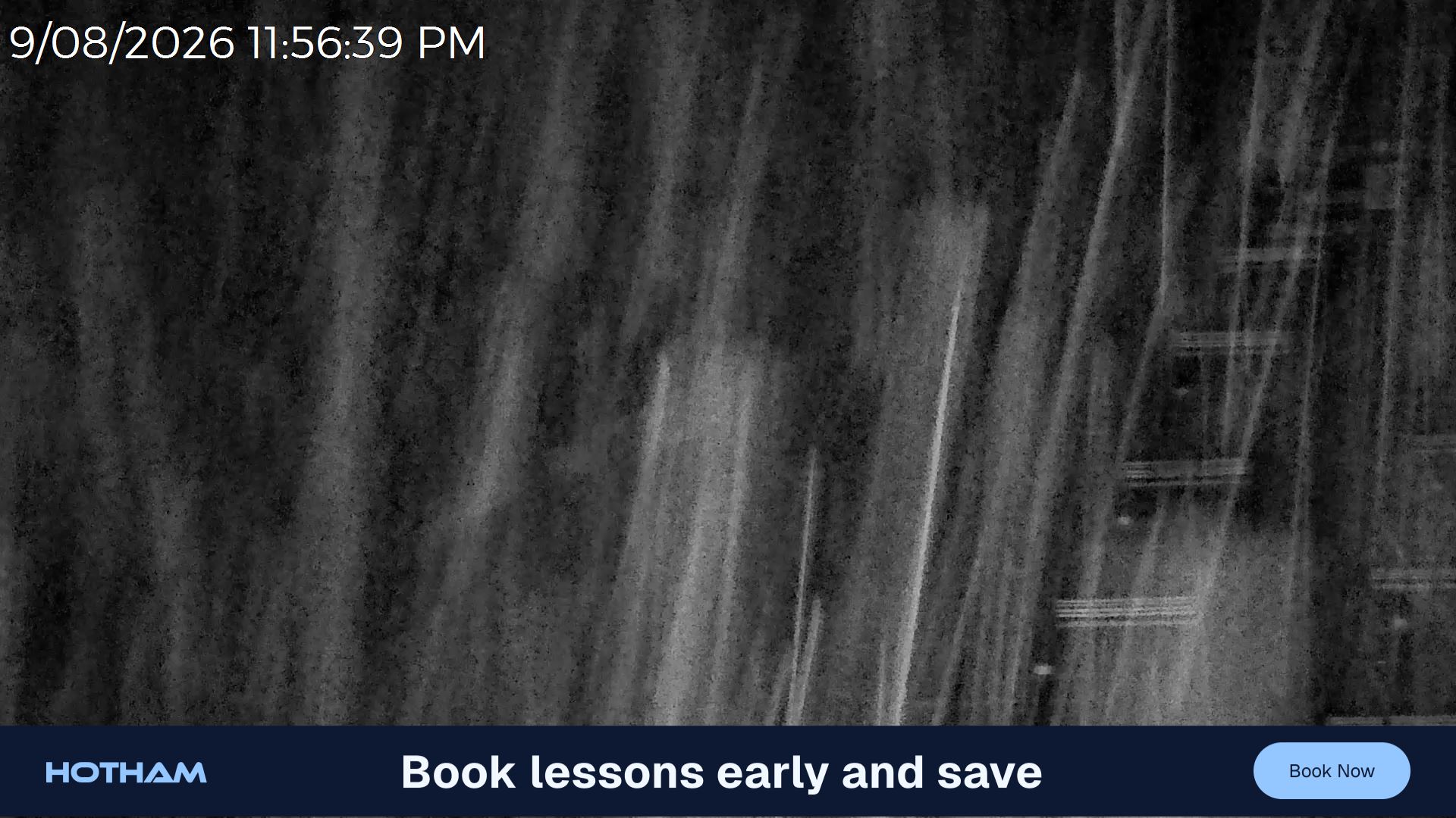 Mt Hotham Slalom Gully snow cam captured at 9 August 2026 at 11:56 pm AEST