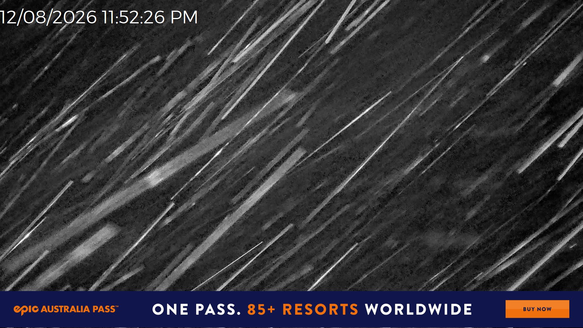 Mt Hotham Slalom Gully snow cam captured at 12 August 2026 at 11:53 pm AEST