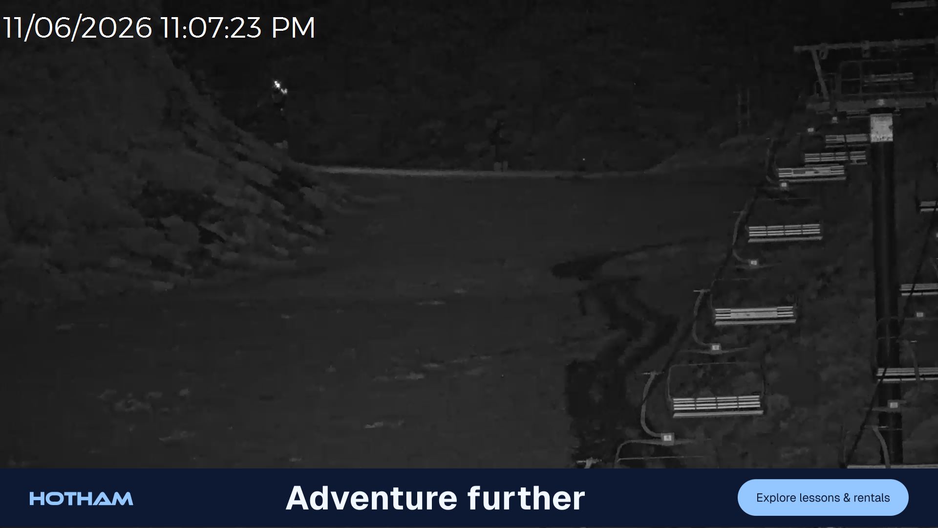 Mt Hotham Snake Gully snow cam captured at 11 June 2026, 1:08 pm