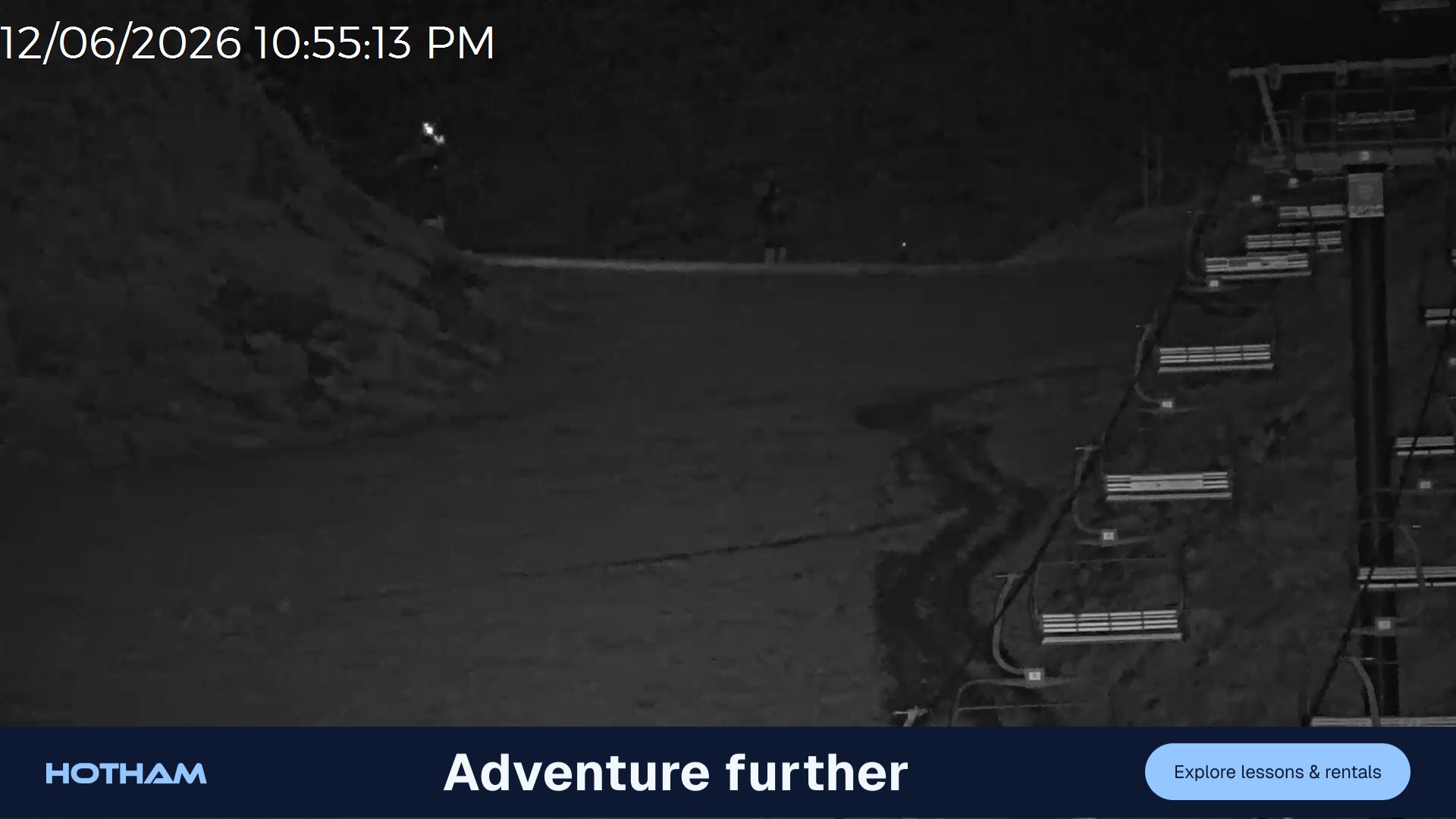 Mt Hotham Snake Gully snow cam captured at 12 June 2026, 12:56 pm