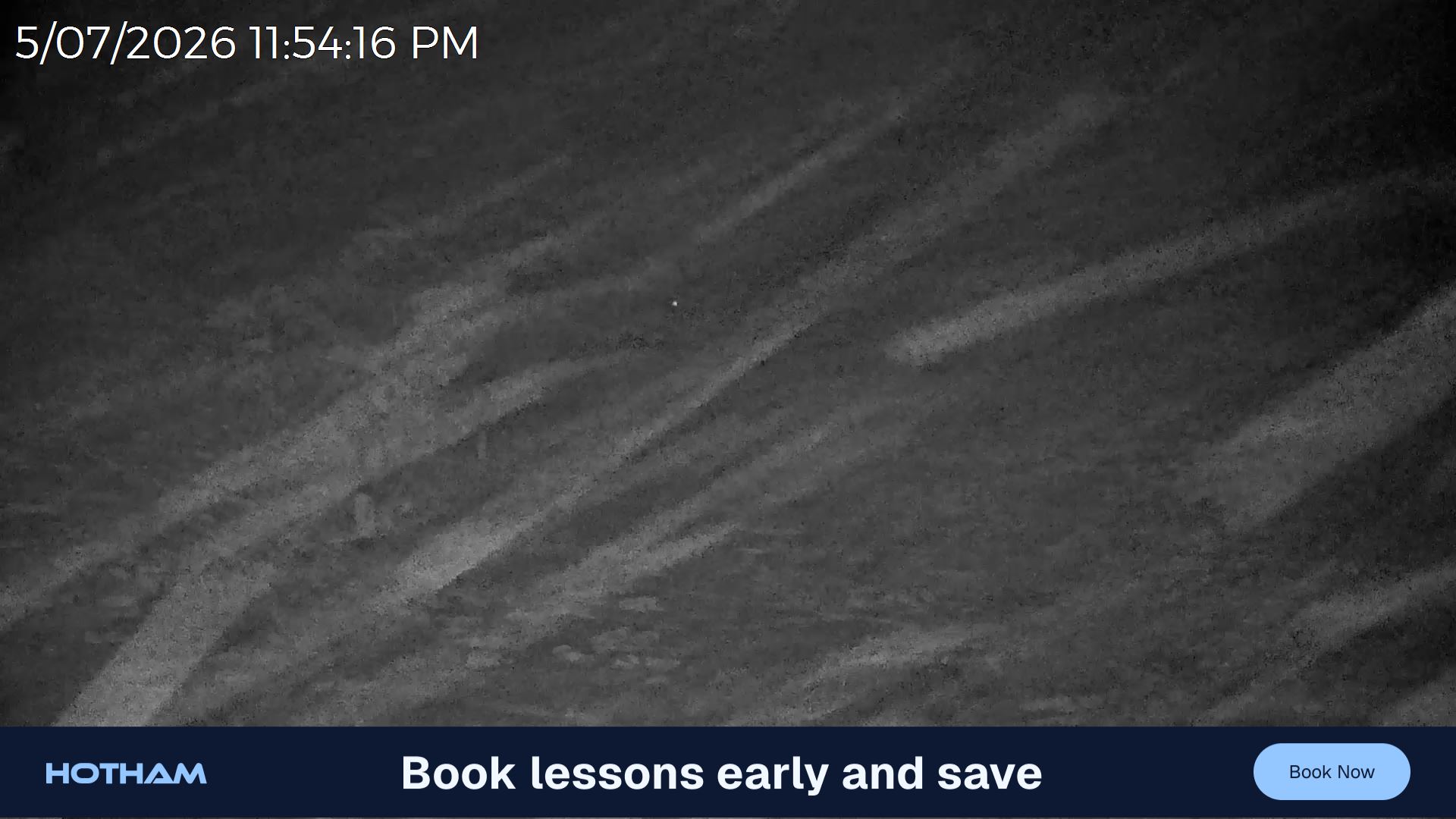 Mt Hotham Snake Gully snow cam captured at 5 July 2026 at 11:55 pm AEST