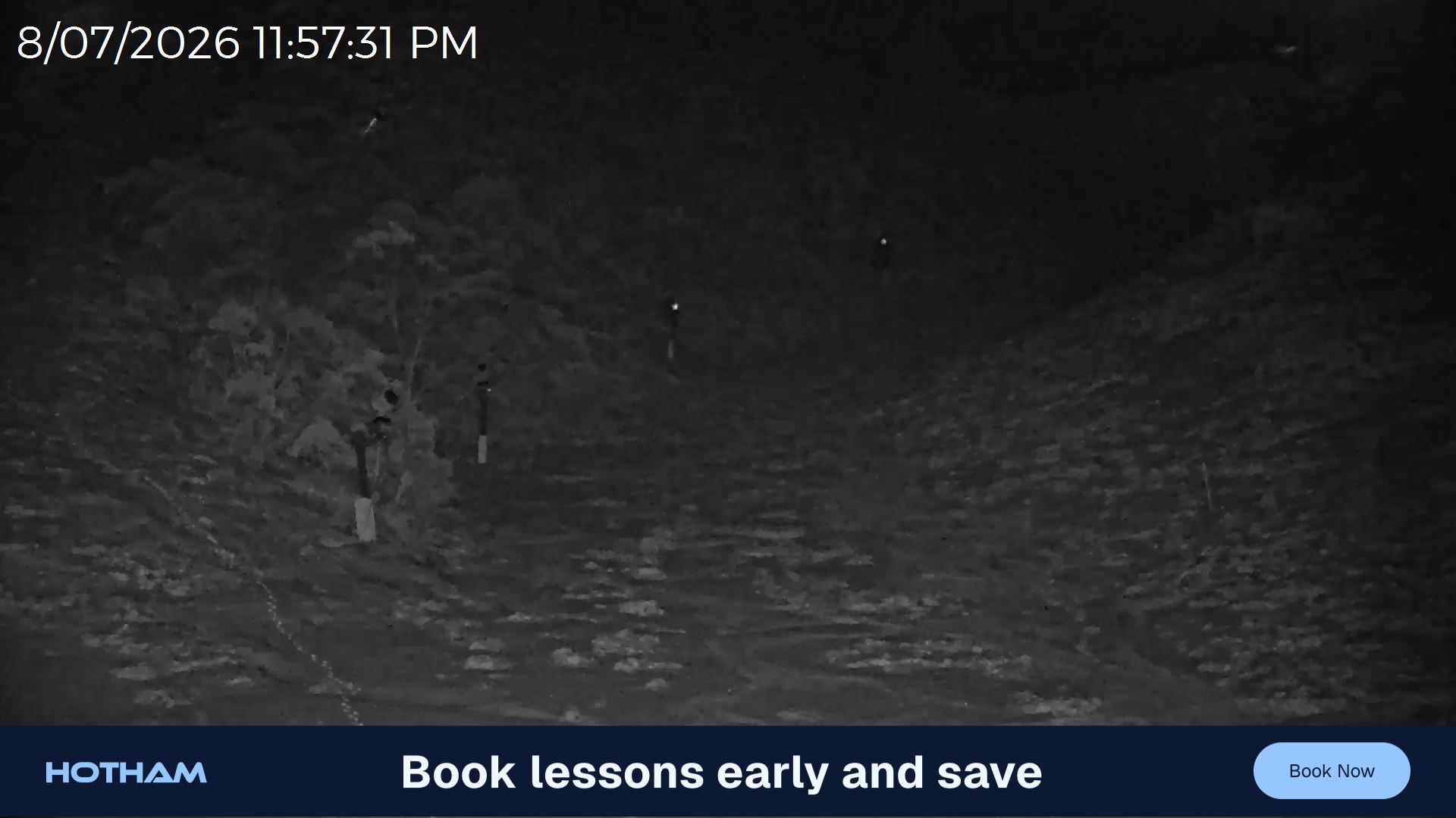 Mt Hotham Snake Gully snow cam captured at 8 July 2026 at 11:58 pm AEST