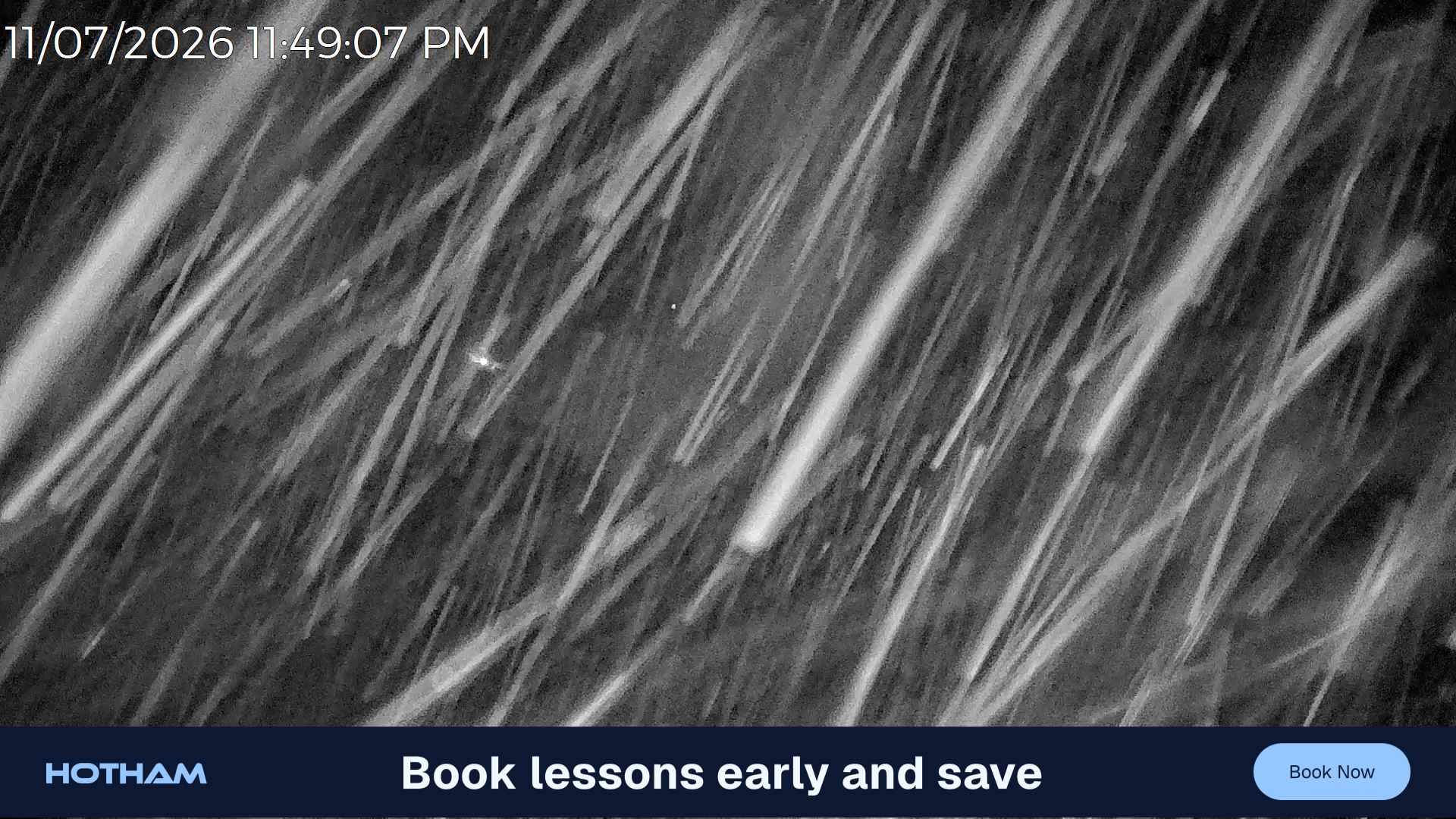 Mt Hotham Snake Gully snow cam captured at 11 July 2026 at 11:49 pm AEST