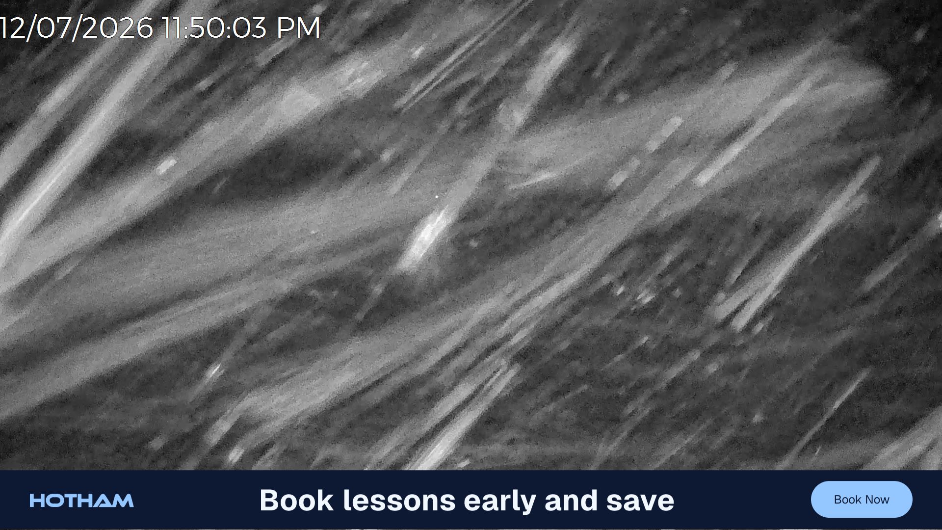 Mt Hotham Snake Gully snow cam captured at 12 July 2026 at 11:50 pm AEST
