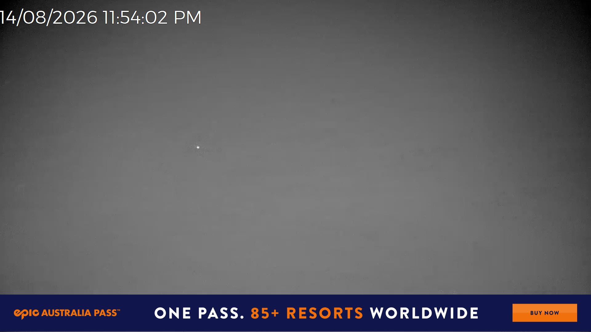 Mt Hotham Snake Gully snow cam captured at 14 August 2026 at 11:55 pm AEST