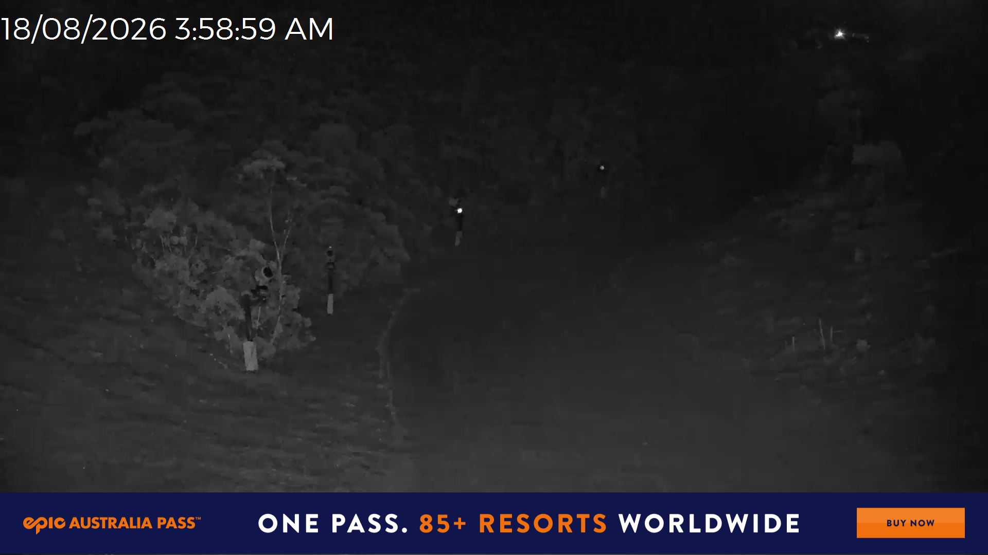 Mt Hotham Snake Gully snow cam captured at 18 August 2026 at 3:59 am AEST