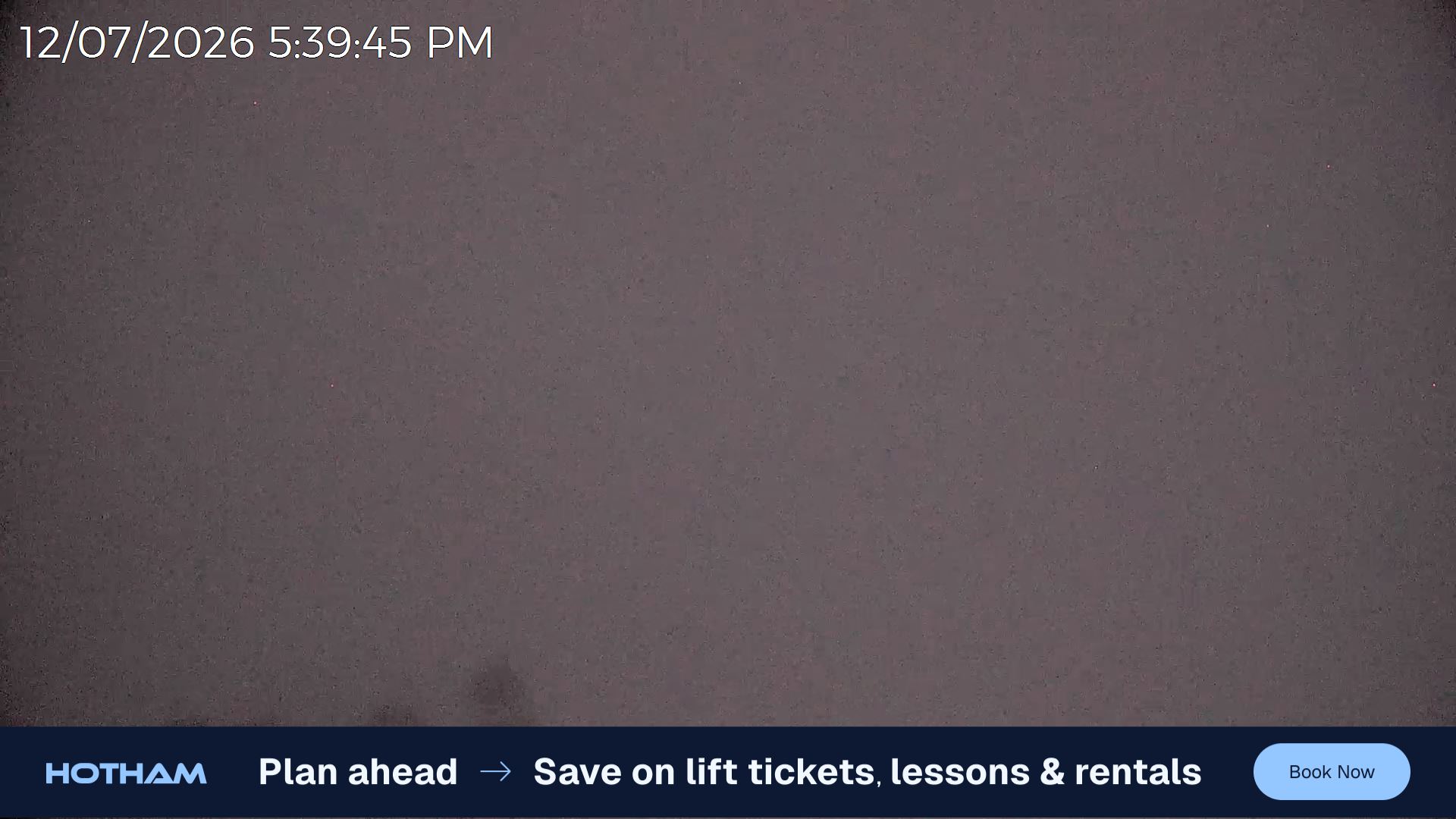 Mt Hotham Razorback snow cam captured at 12 July 2026 at 5:47 pm AEST